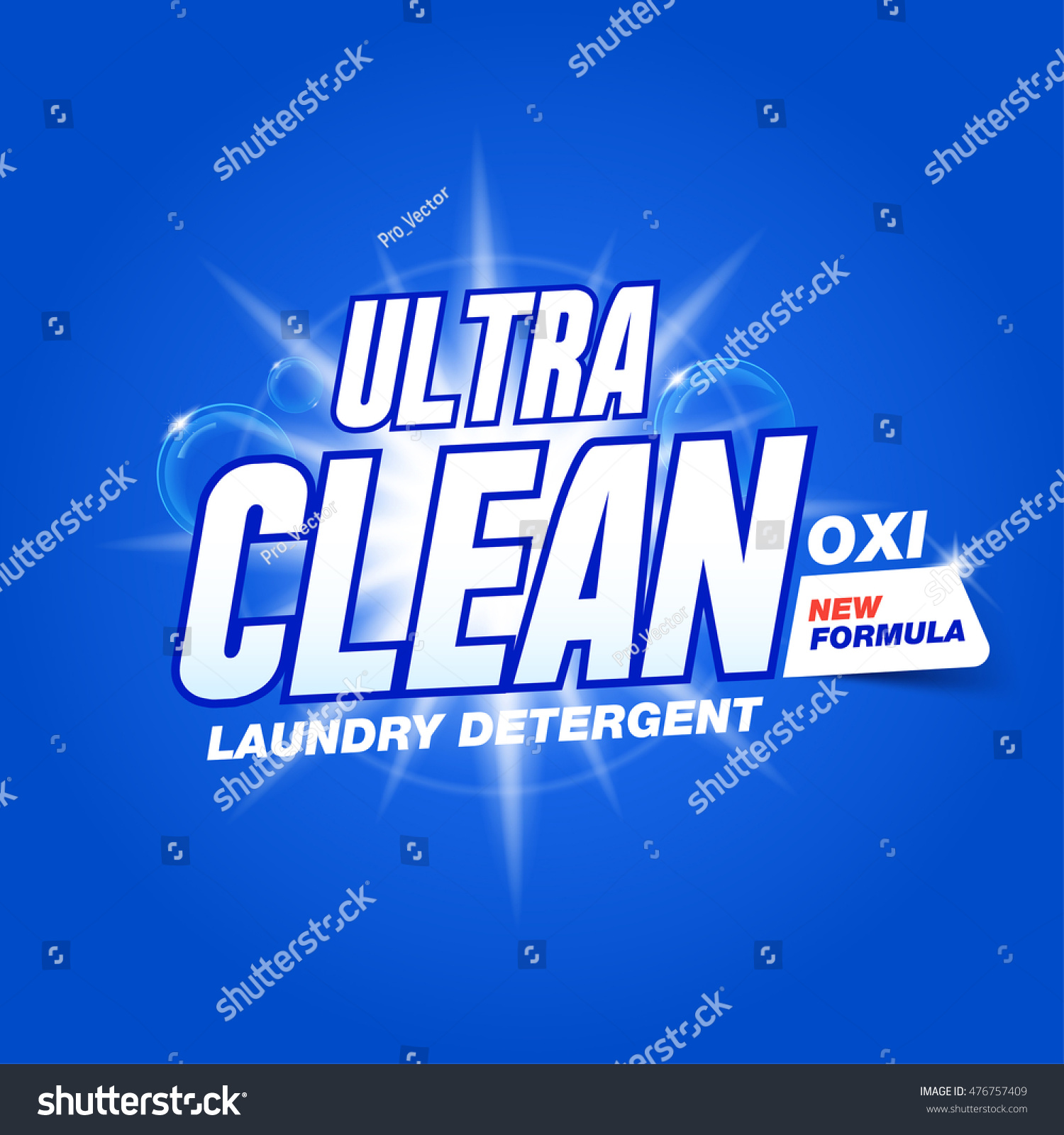 Ultra Clean. Template For Laundry Detergent. Package Design For Washing ...