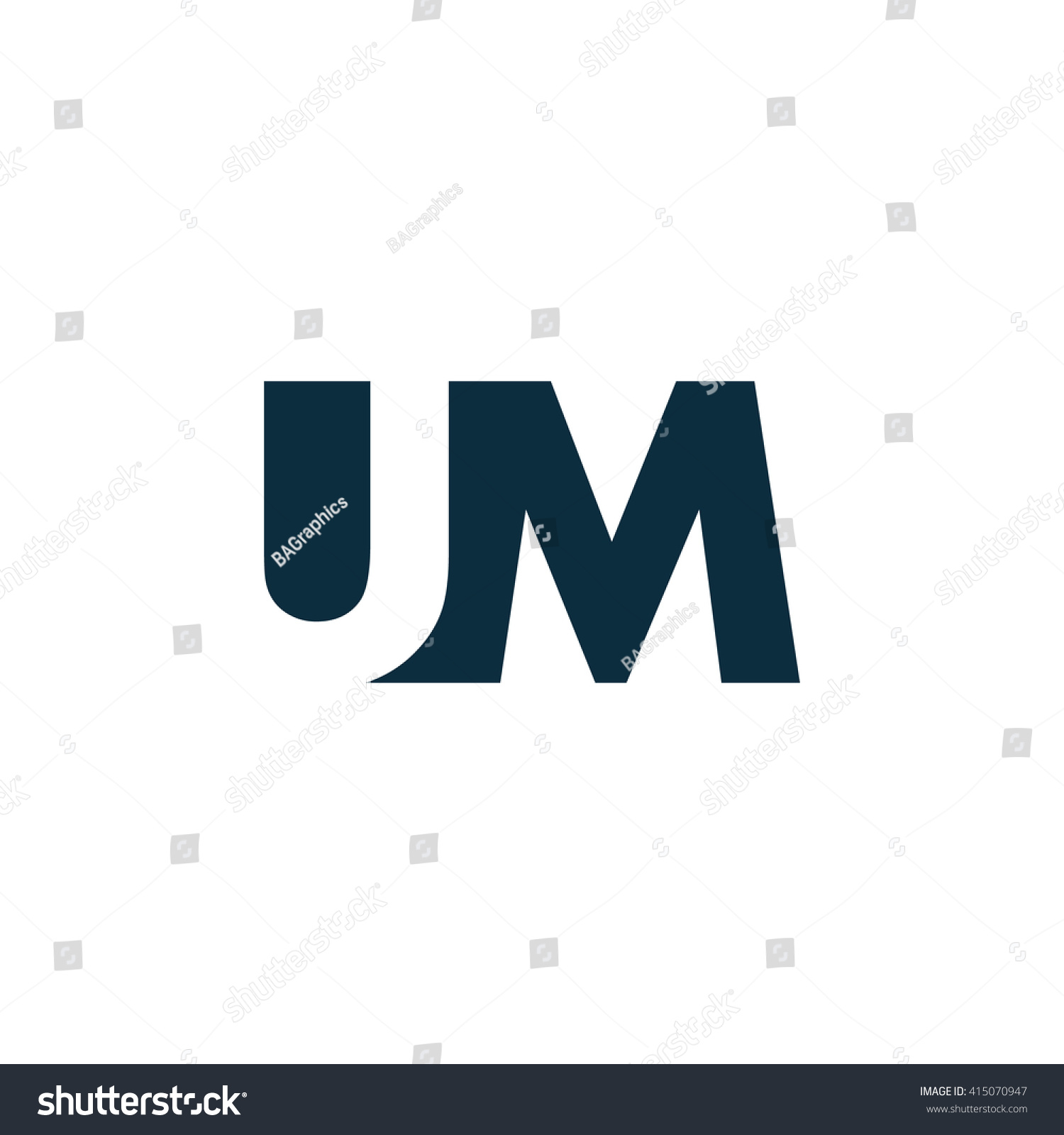 Um Logo Vector Graphic Branding Letter Stock Vector (Royalty Free ...