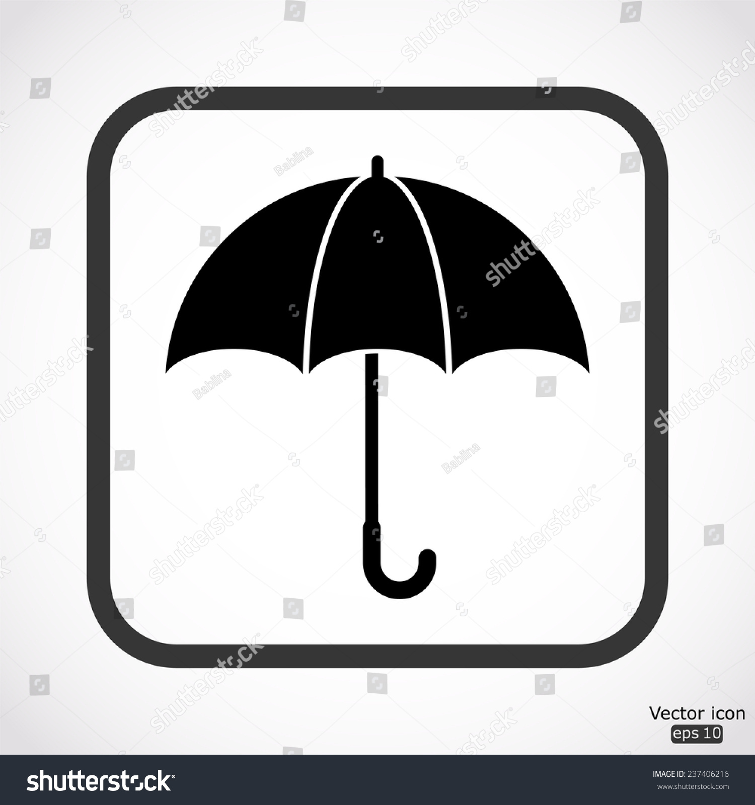 Umbrella Icon Black Vector Illustration Stock Vector (Royalty Free ...