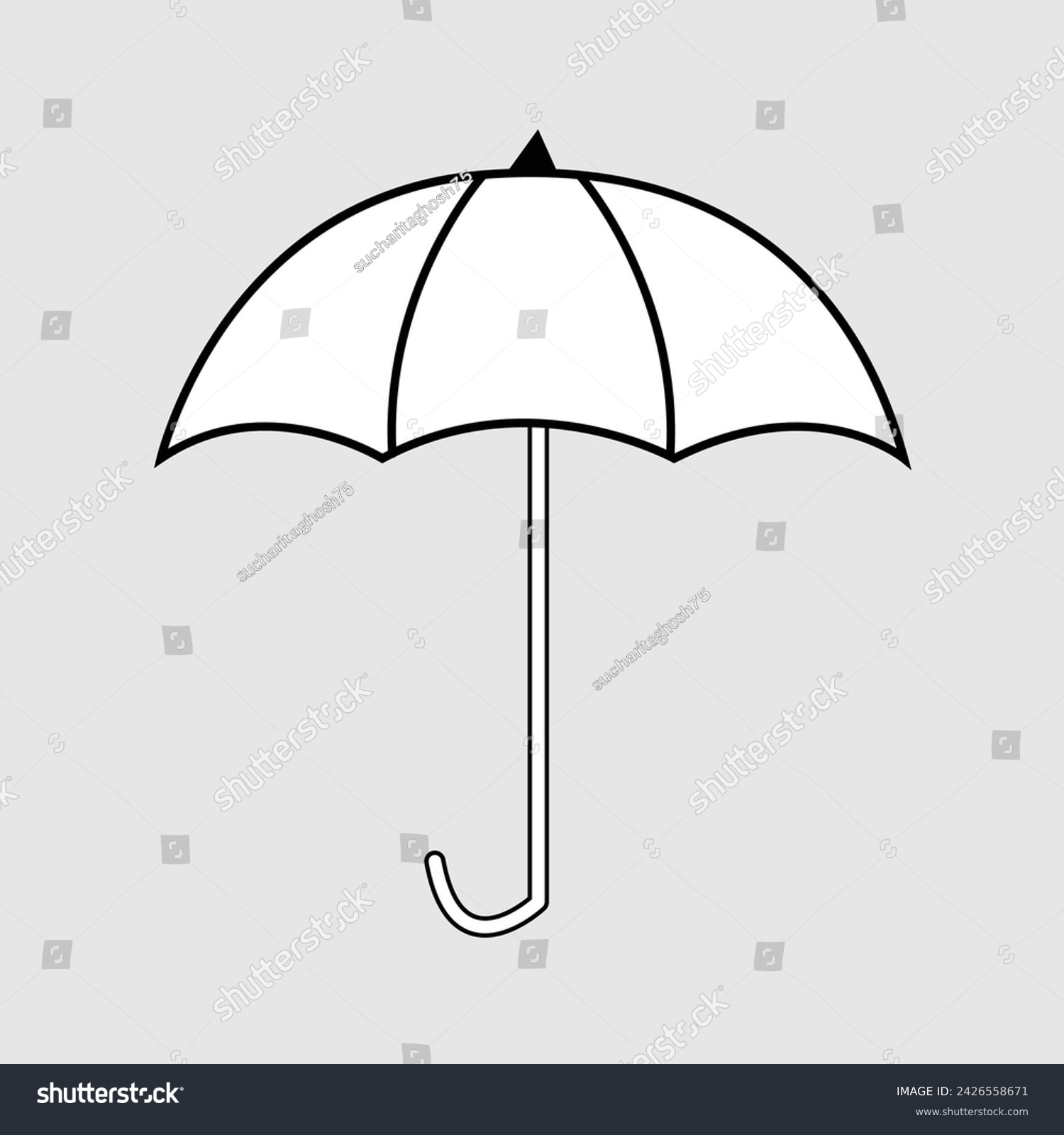 SVG of Umbrella icon on transparent background. Vector illustration. Eps file 306. svg