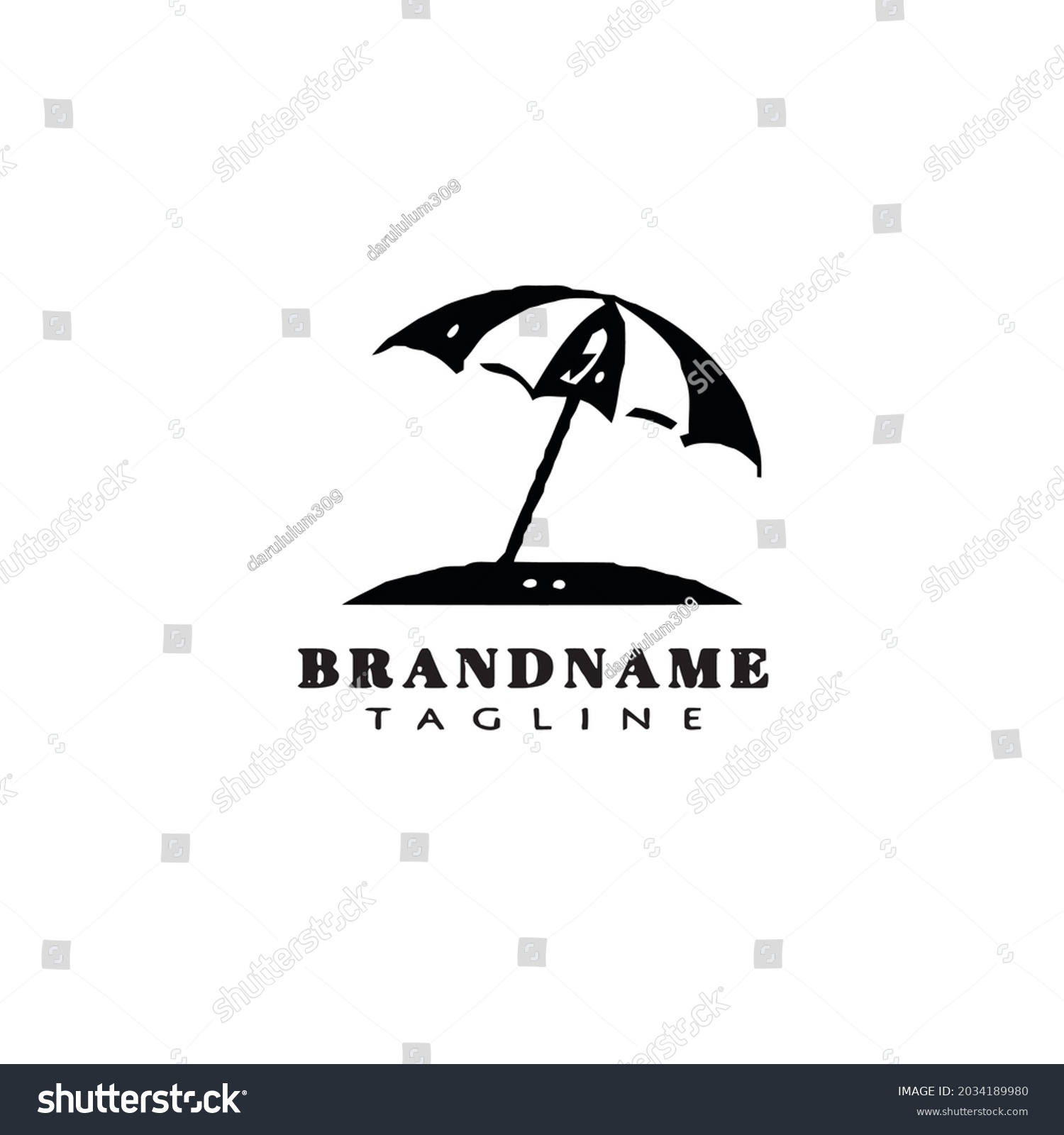 Umbrella Logo Icon Design Template Modern Stock Vector (Royalty Free ...