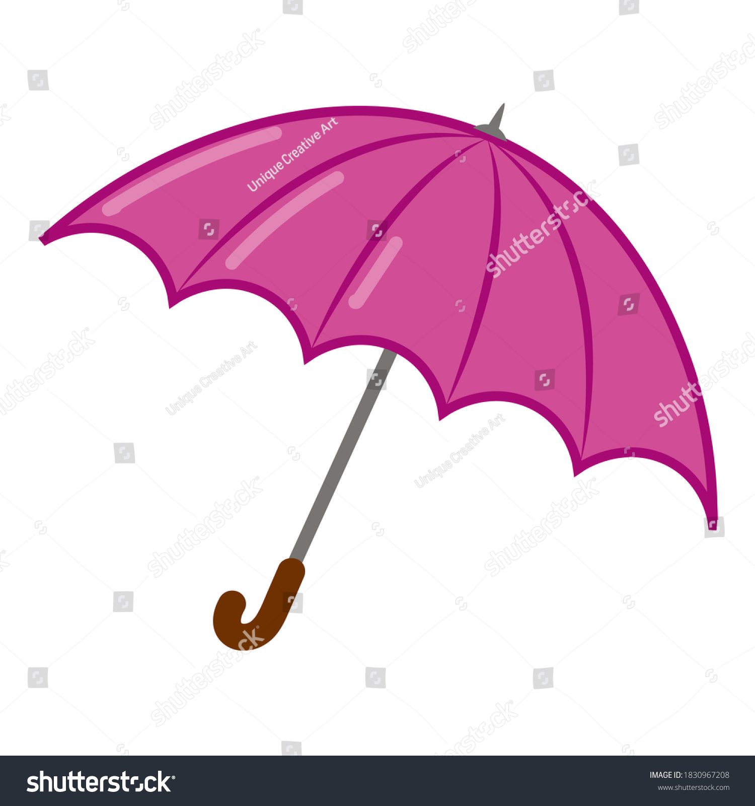 Umbrella Vector Isolated Hand Drawn Purple Stock Vector (Royalty Free ...