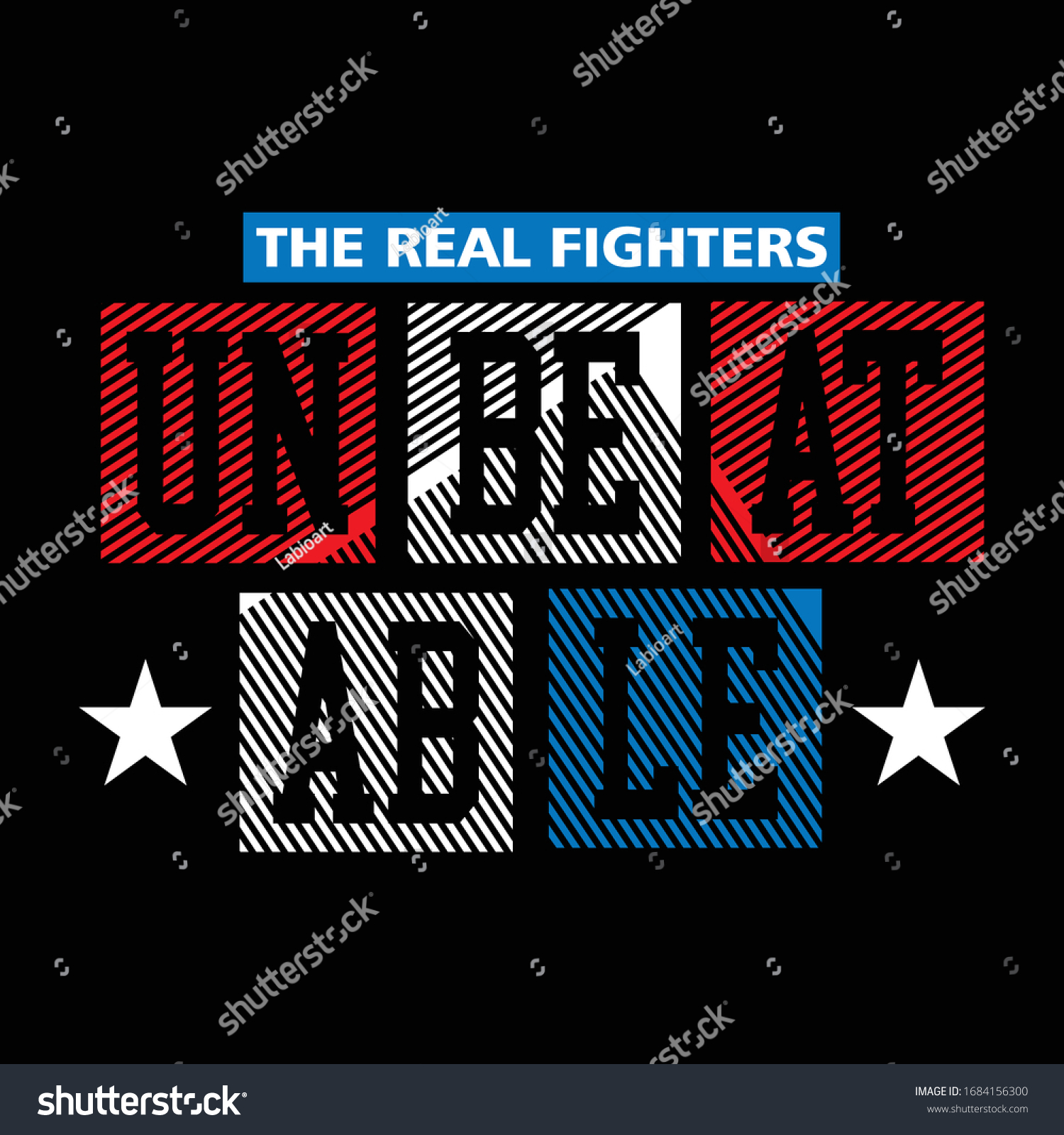 Unbeatable Fight Typography Vector Illustration Stock Vector (Royalty ...