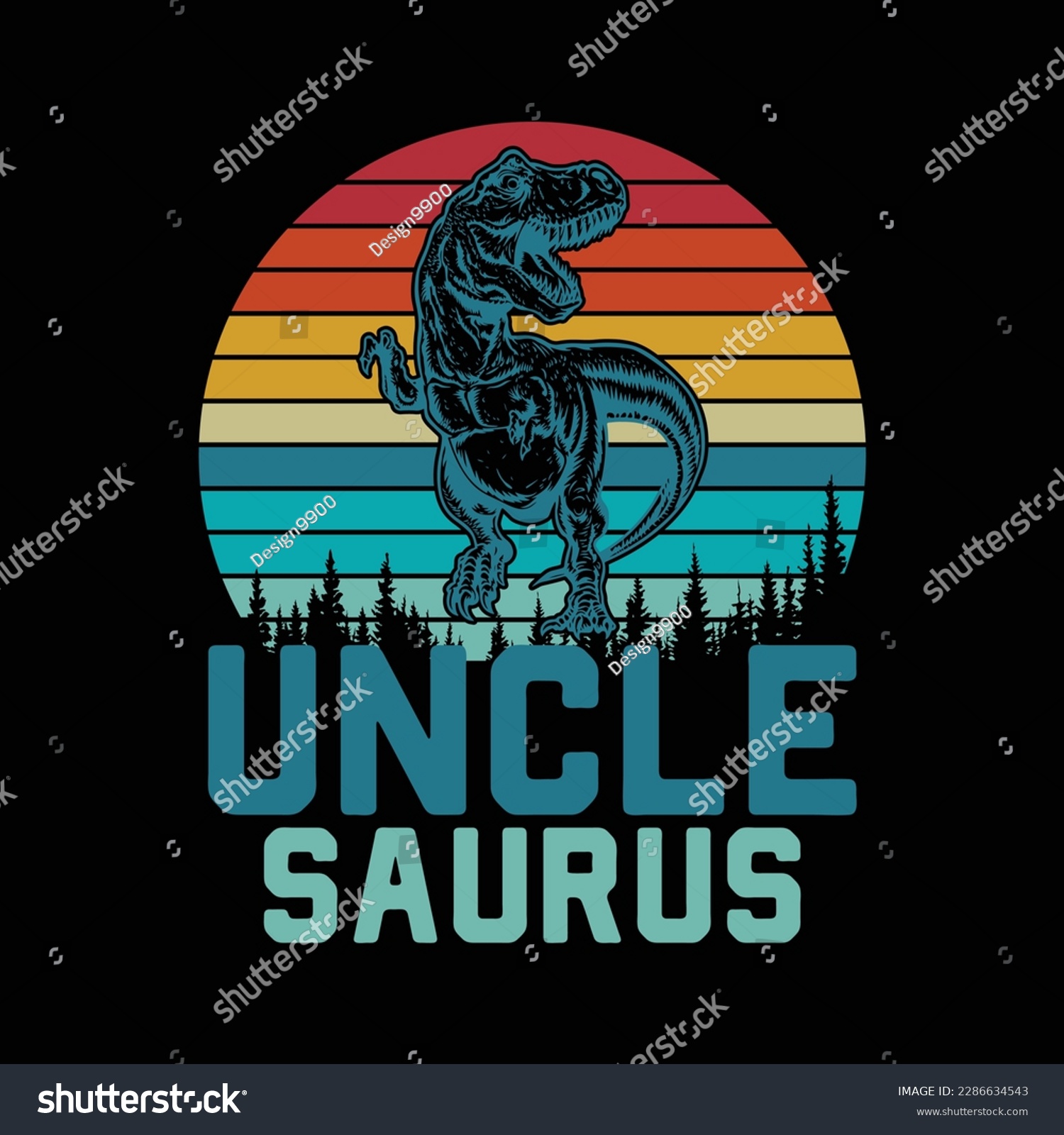 SVG of Unclesaurus T Rex Dinosaur Uncle Saurus Family Matching svg