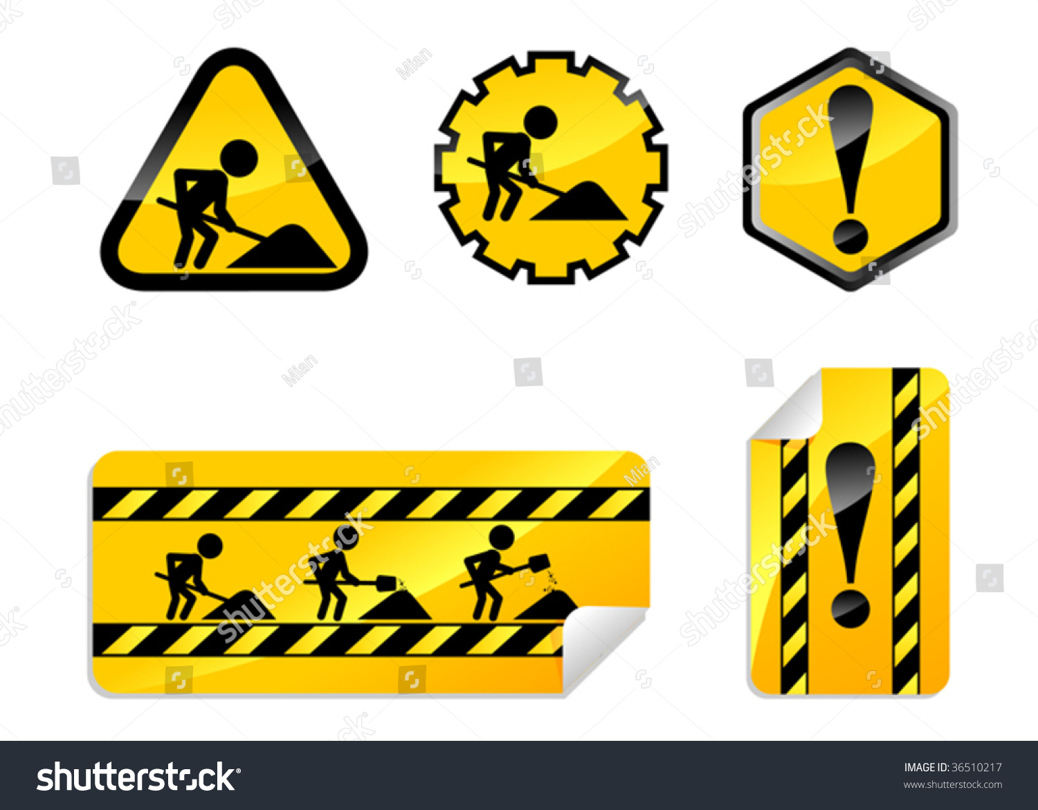 Under Construction Icon Stock Vector Illustration 36510217 : Shutterstock