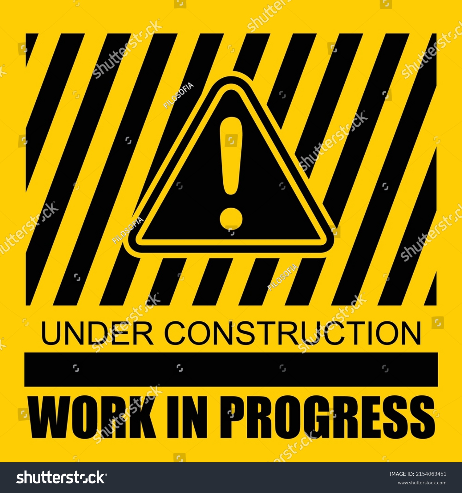 Under Construction Sign Label Stock Vector (Royalty Free) 2154063451 ...