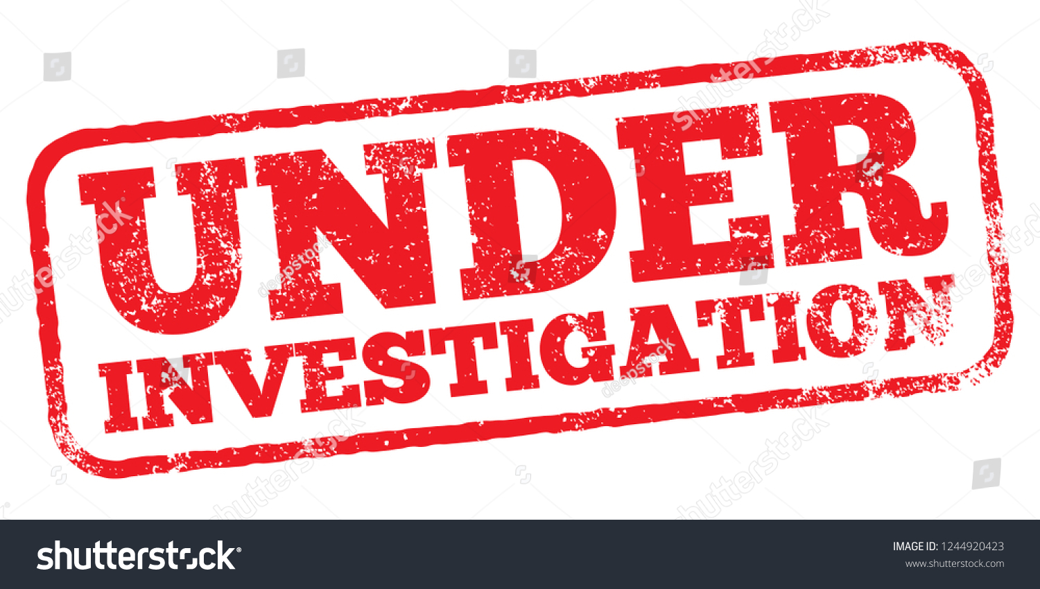 Under Investigation Red Rubber Stamp Stock Vector (Royalty Free ...