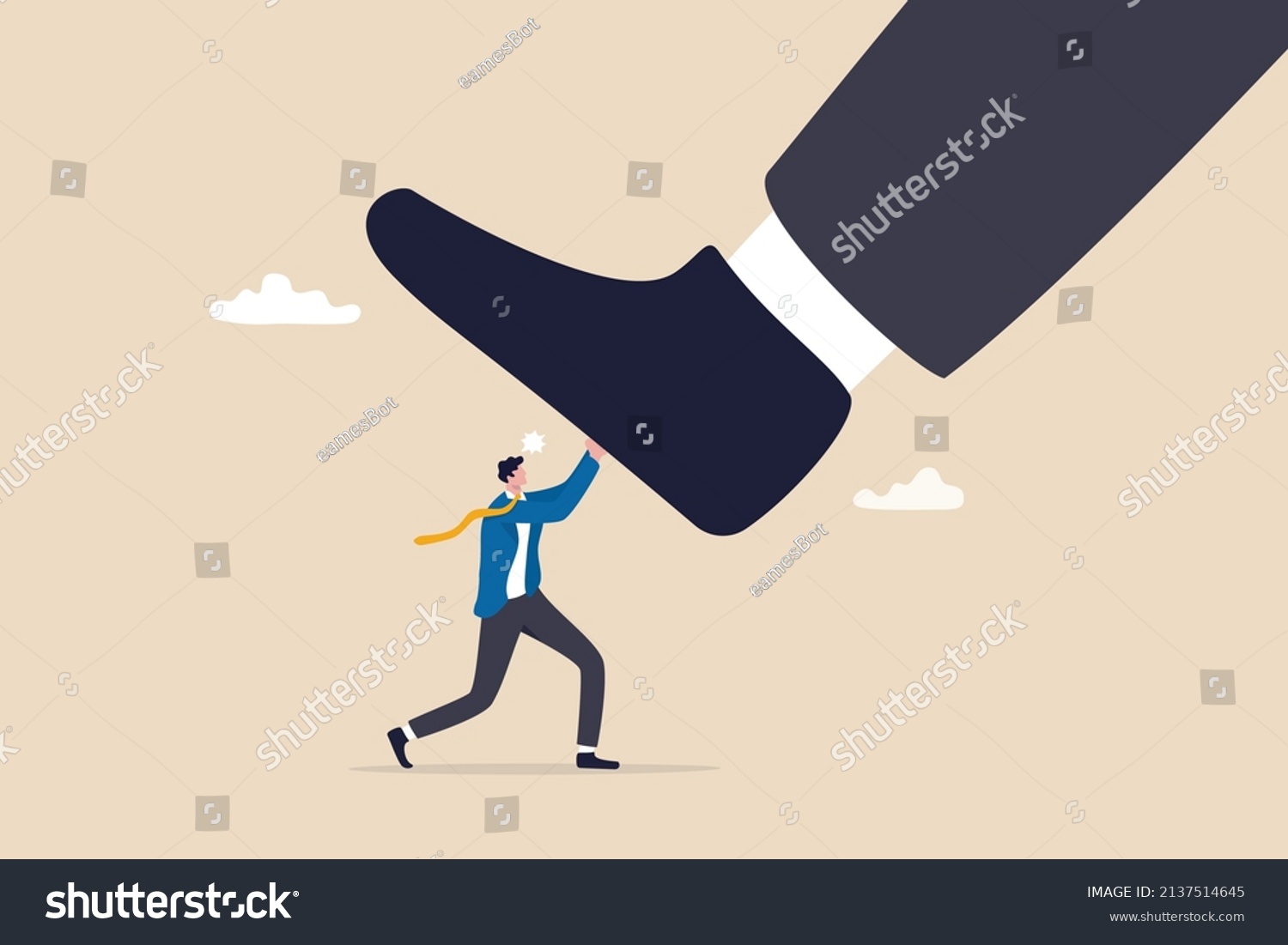 Unfair Competition Cheating Using Authority Power Stock Vector (royalty 