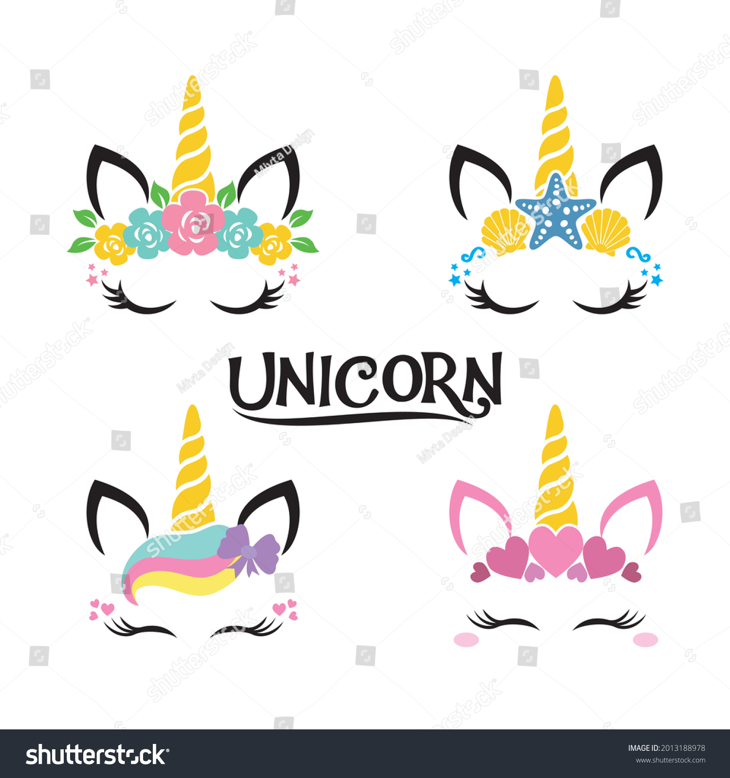 SVG of Unicorn cute illustration - card and shirt design svg