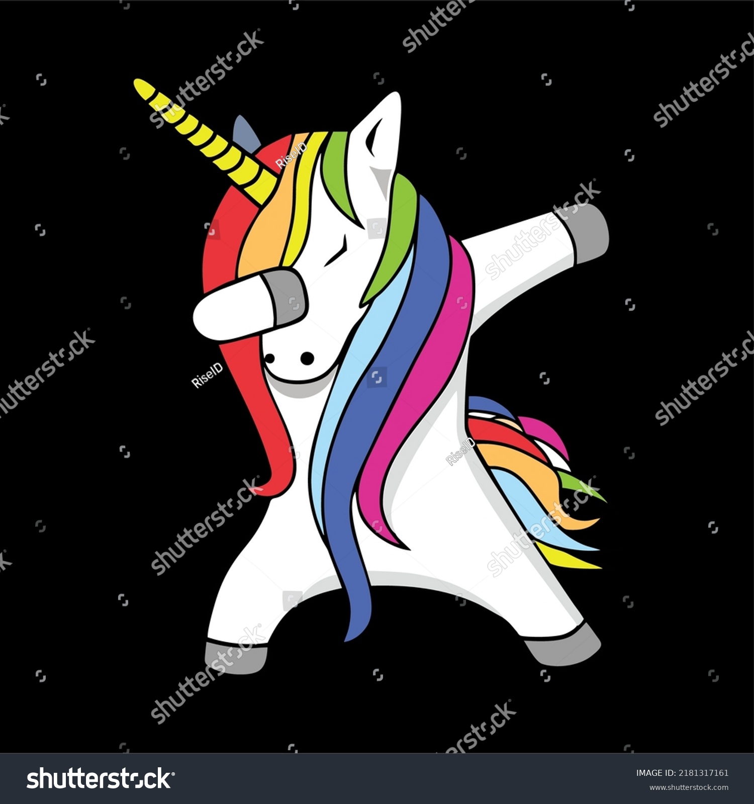 SVG of unicorn dabbing funny and horse animal cute svg