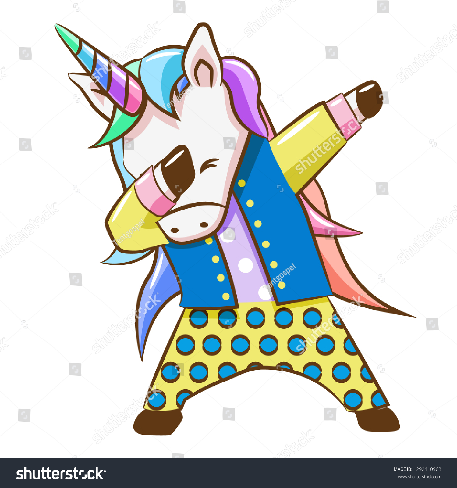 Unicorn Funny Clipart Stock Vector (Royalty Free) 1292410963 | Shutterstock