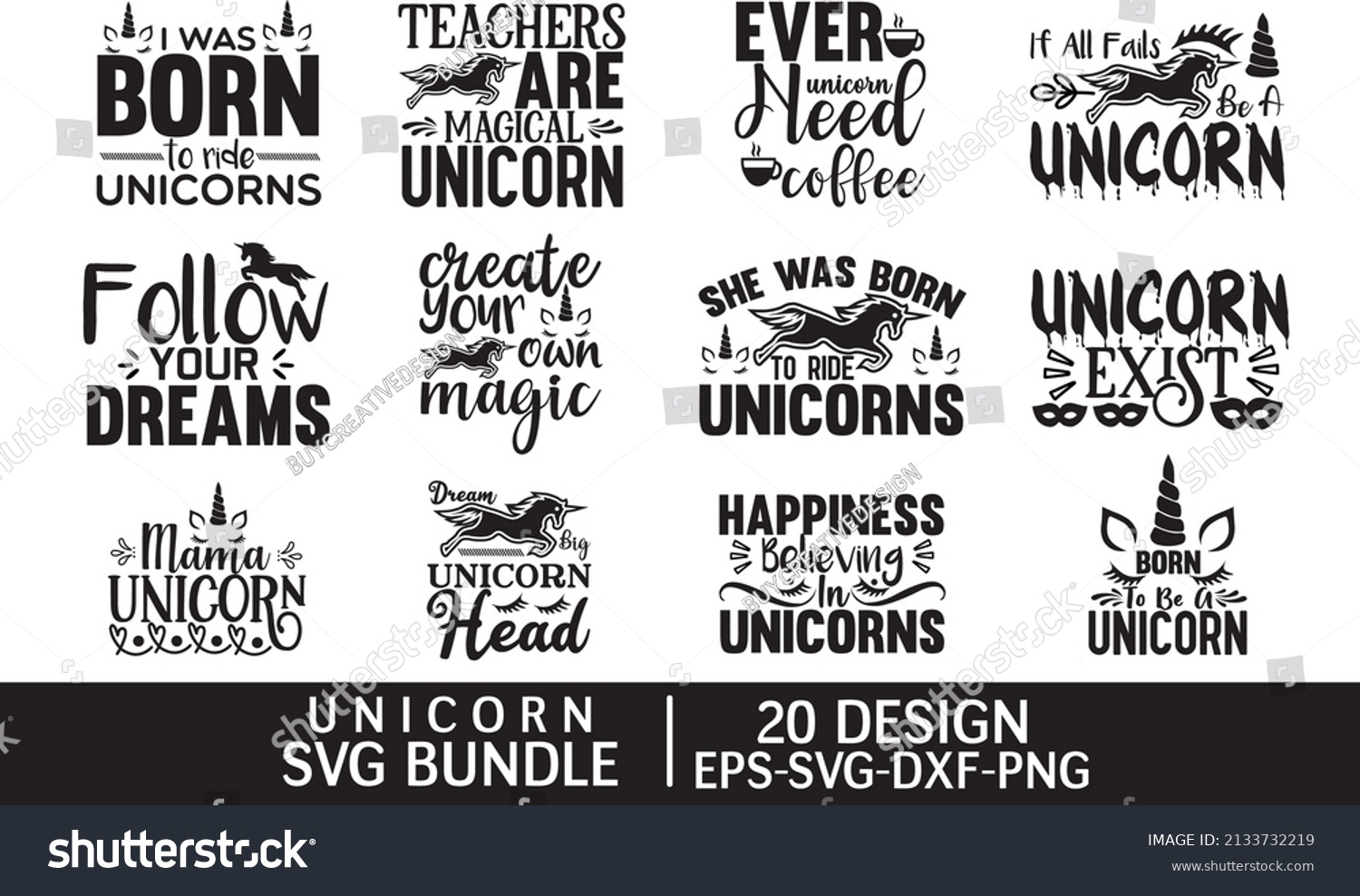 SVG of Unicorn Svg Bundle t shirt design svg