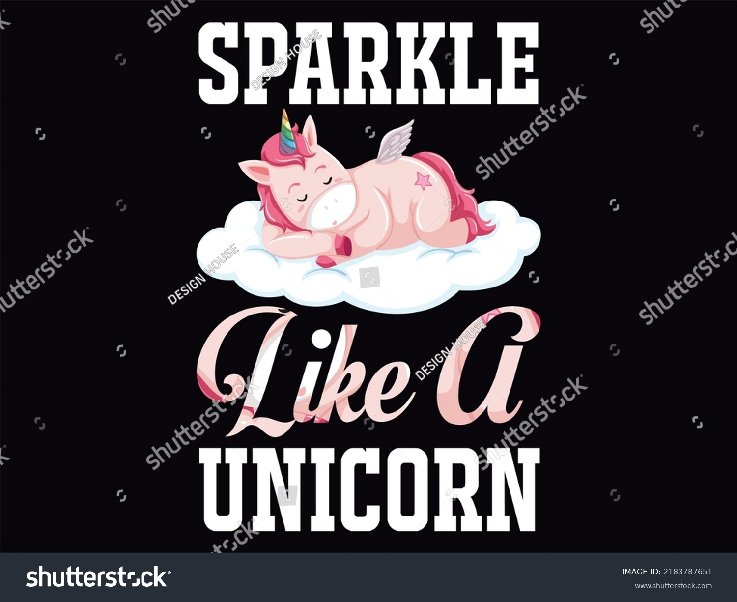 SVG of Unicorn t-shirt design vector file svg