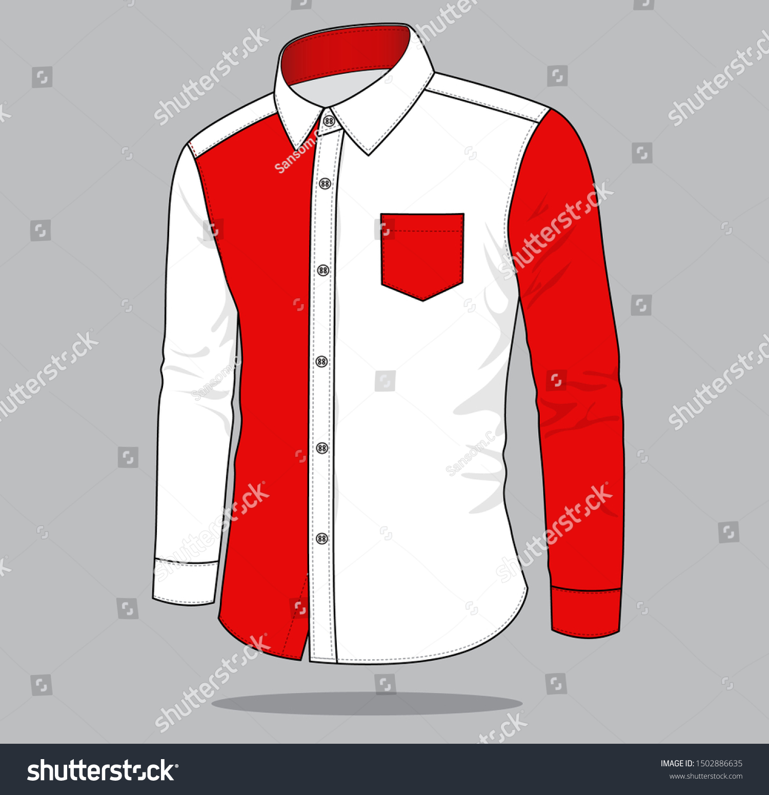 Uniform Long Sleeve Shirt Design Vector Stock Vector Royalty Free