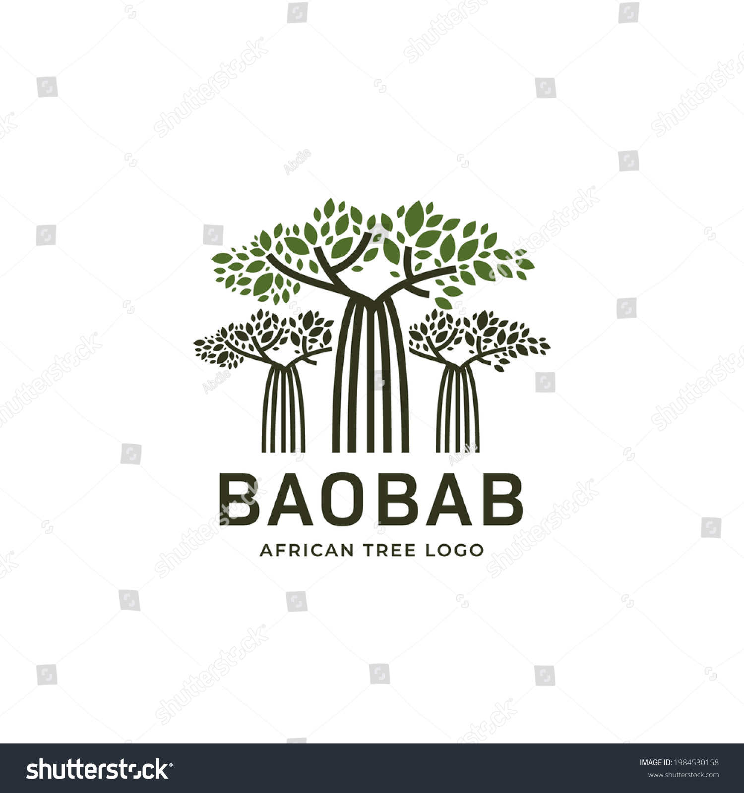 SVG of Unique africa baobab tall tree logo icon, baobab ethnic tree of life logo icon template svg