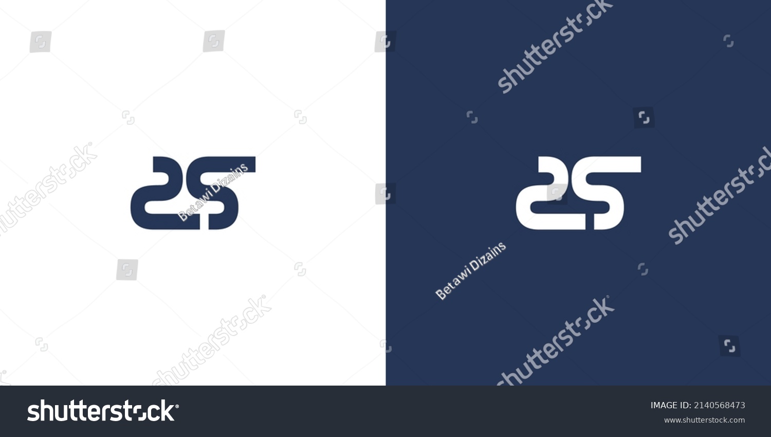 Unique Attractive Number 25 Logo Design Stock Vector (royalty Free 