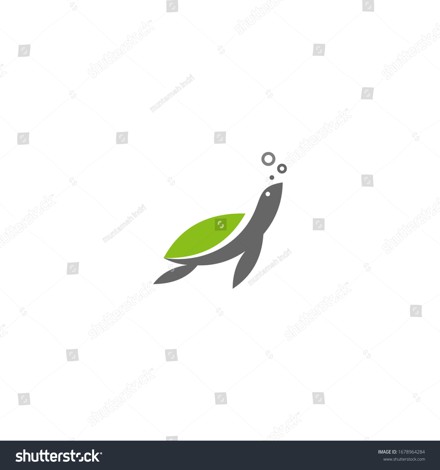 Unique Modern Turtle Logo Stock Vector (Royalty Free) 1678964284