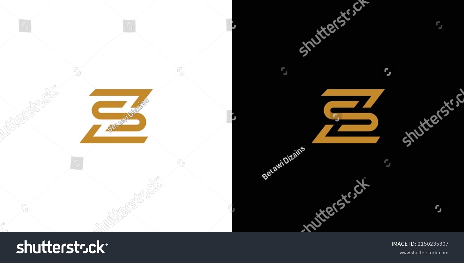 Unique Modern Zs Initials Logo Design Stock Vector (Royalty Free ...