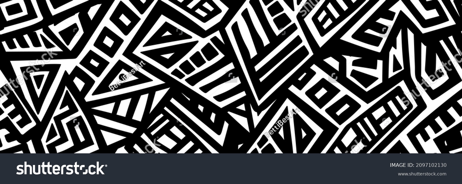 SVG of Unique Geometric Vector Seamless Pattern made in ethnic style. Aztec textile print. African traditional design. Creative boho pattern. Perfect for site backgrounds, wrapping paper and fabric design. svg