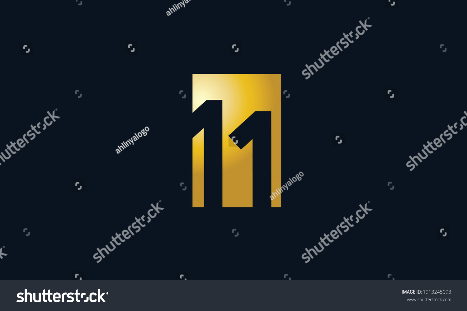 Unique Modern Number 11 Logo Stock Vector Royalty Free 1913245093