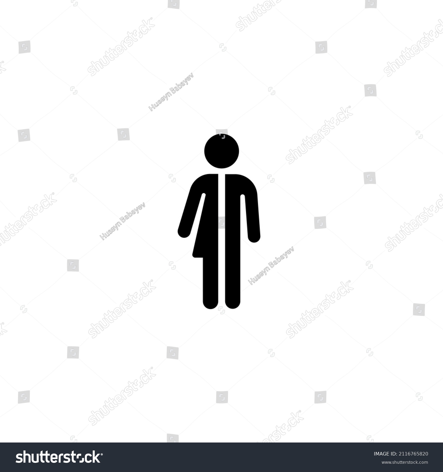 Unisex Symbol Icon Collection Male Female Stock Vector (Royalty Free ...
