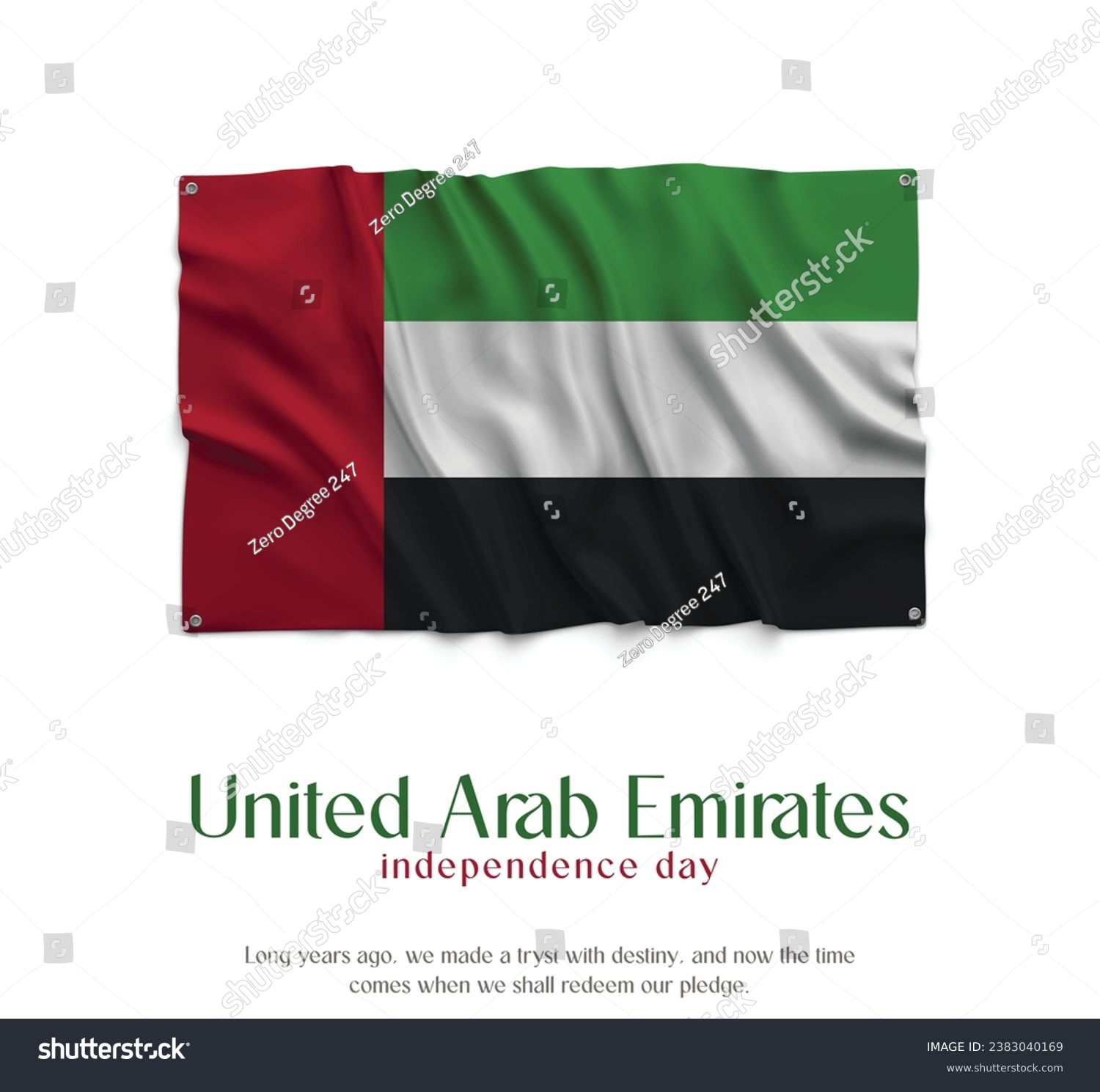 SVG of United Arab Emirates Flag, Celebrating Independence Day. Abstract waving flag on white background Country Flag. svg