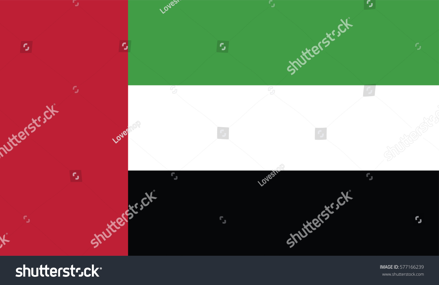 SVG of United Arab Emirates flag isolated vector in official colors and proportion. svg