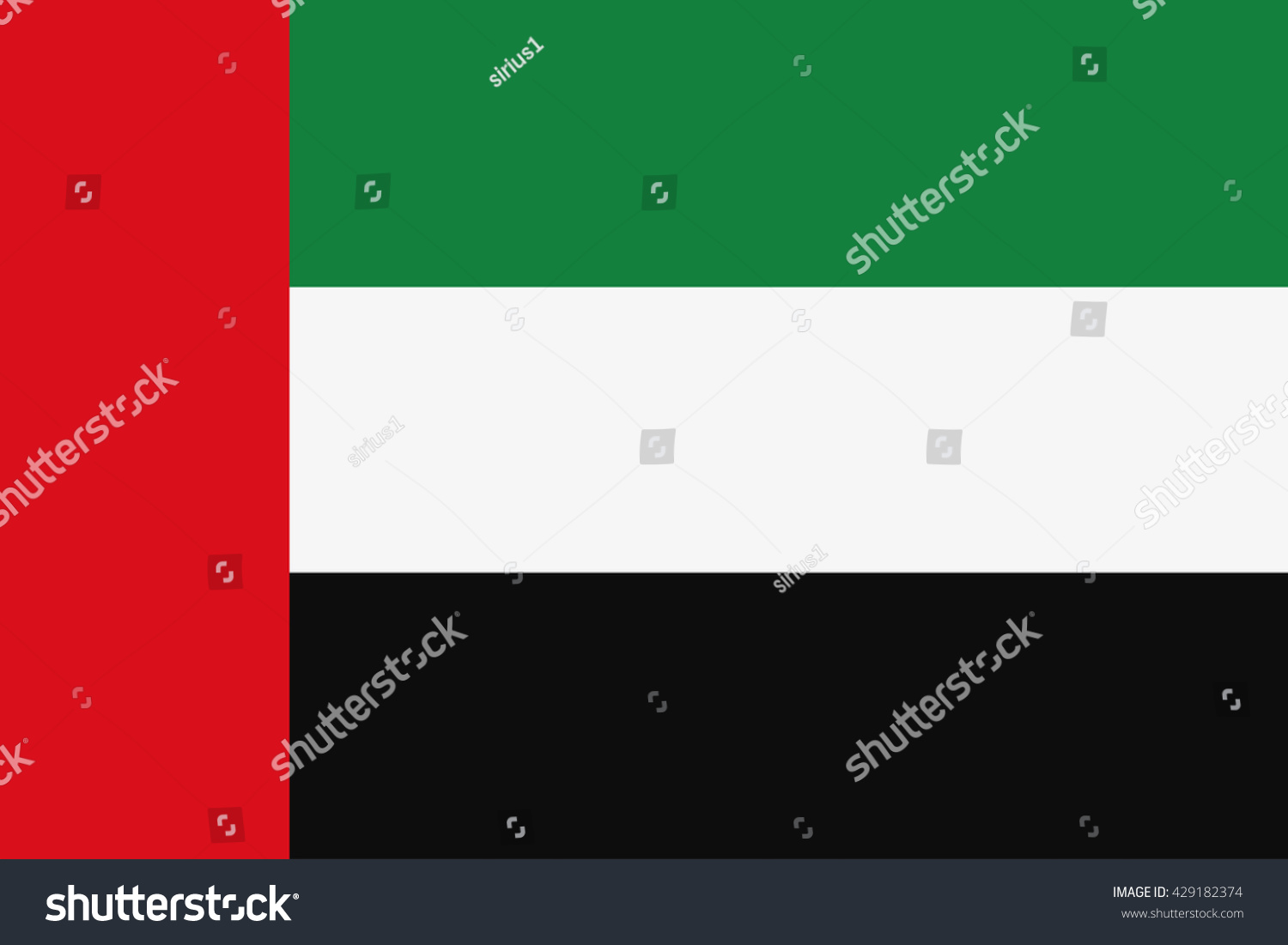 SVG of United Arab Emirates Flag of official right proportions, vector illustration svg
