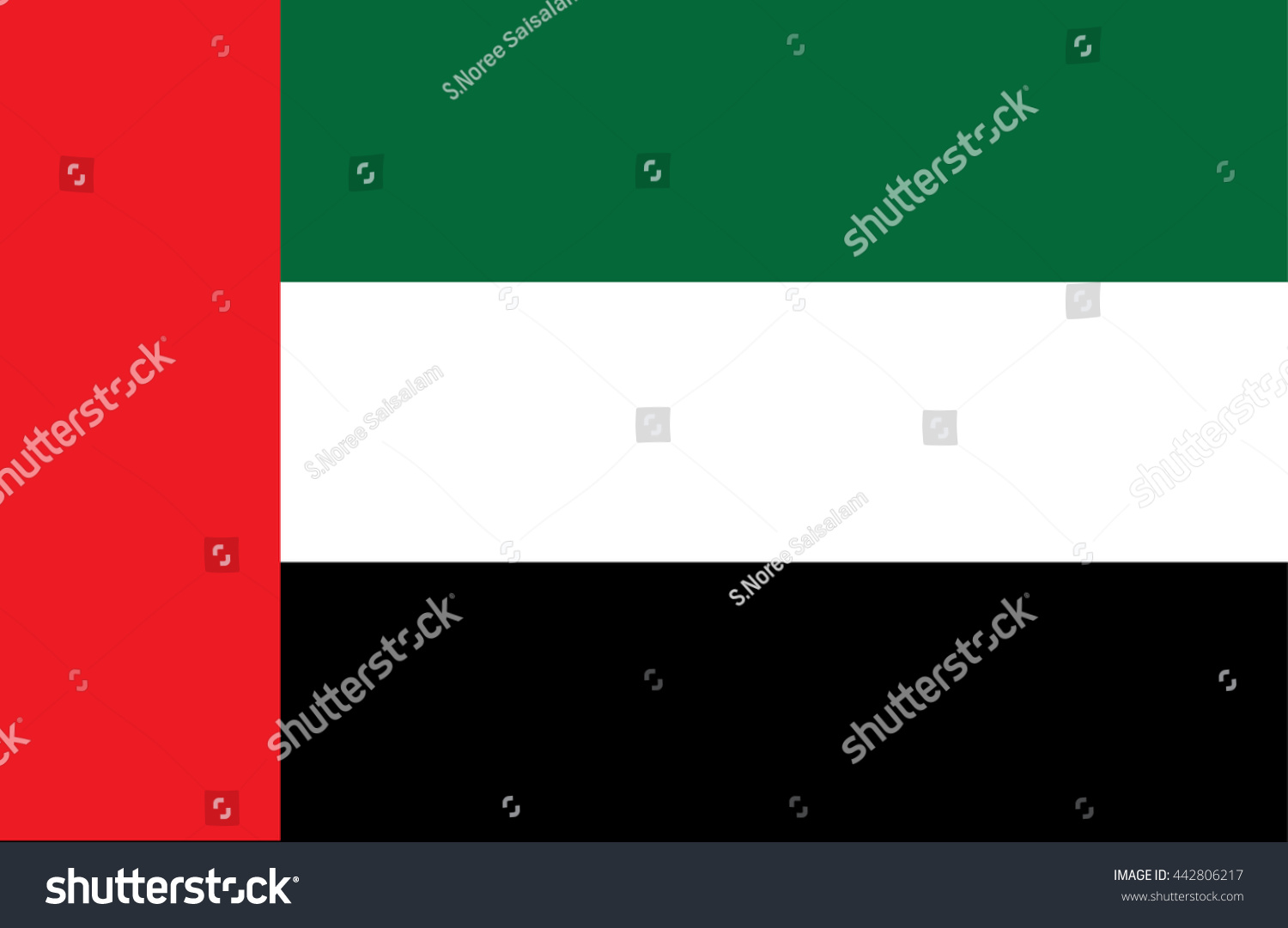 SVG of United Arab Emirates Flag Vector svg