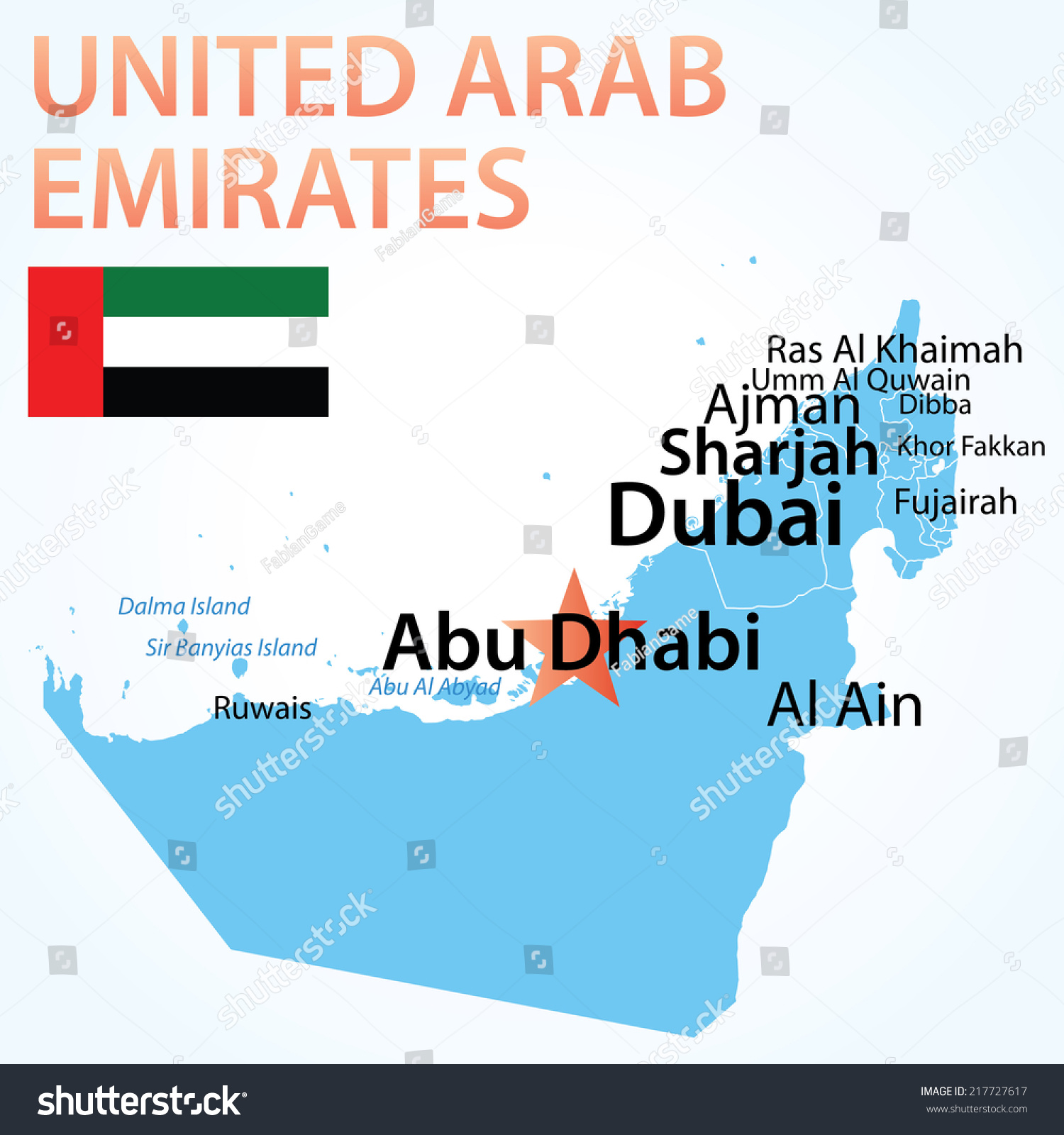 Uae Map With Cities