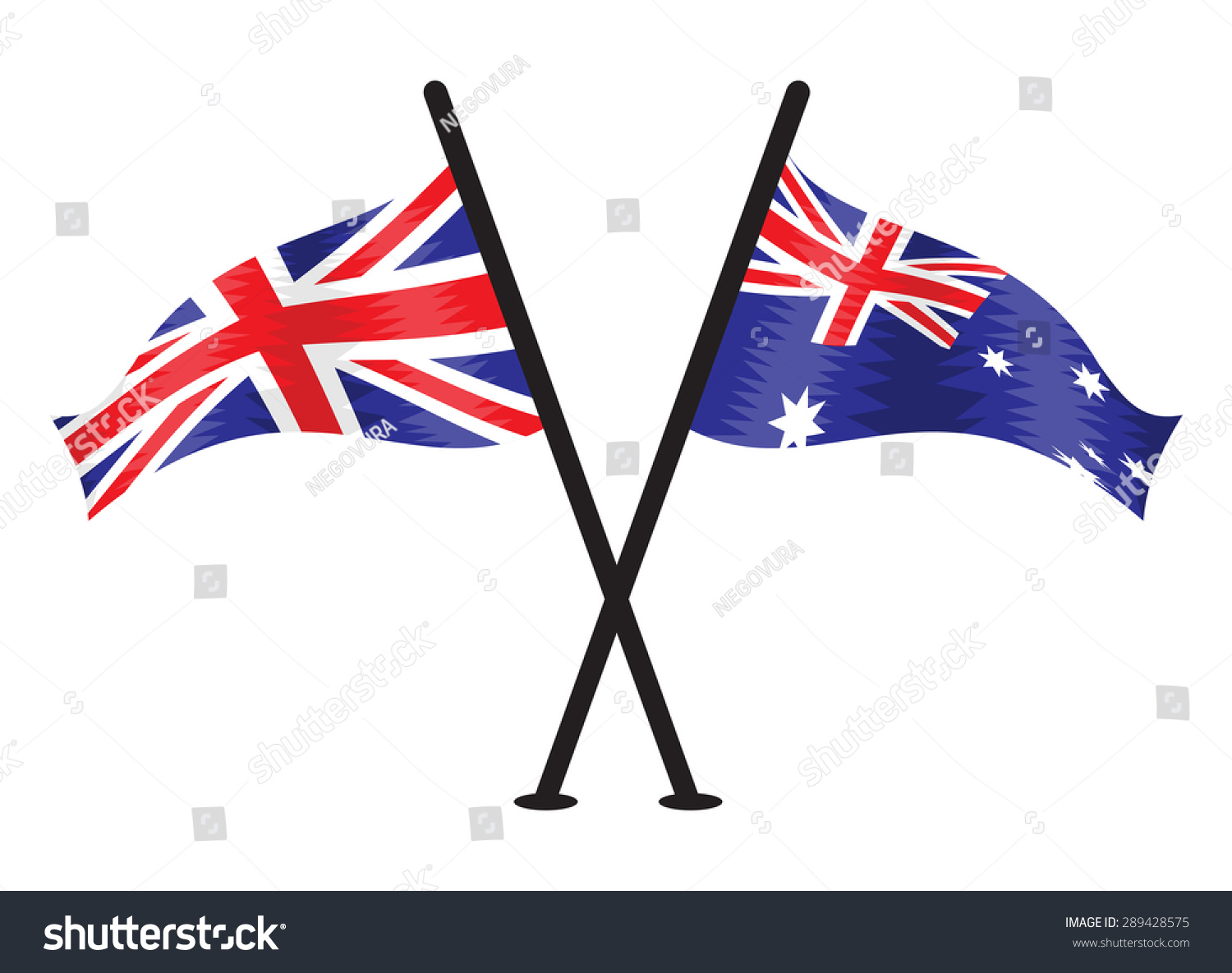 United Kingdom And Australia Vector Flags - 289428575 : Shutterstock