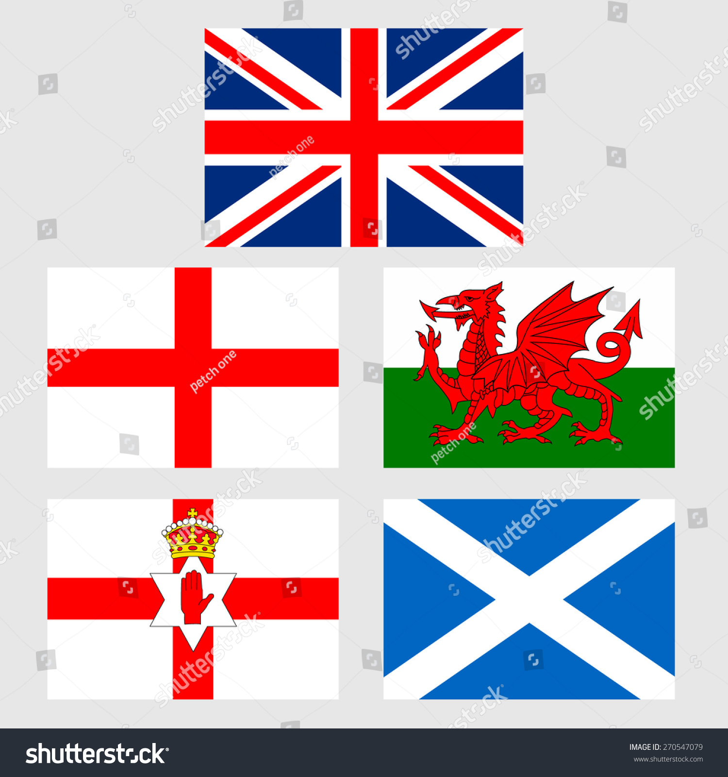 United Kingdom Collection Of Flags And National Emblems Of England ...