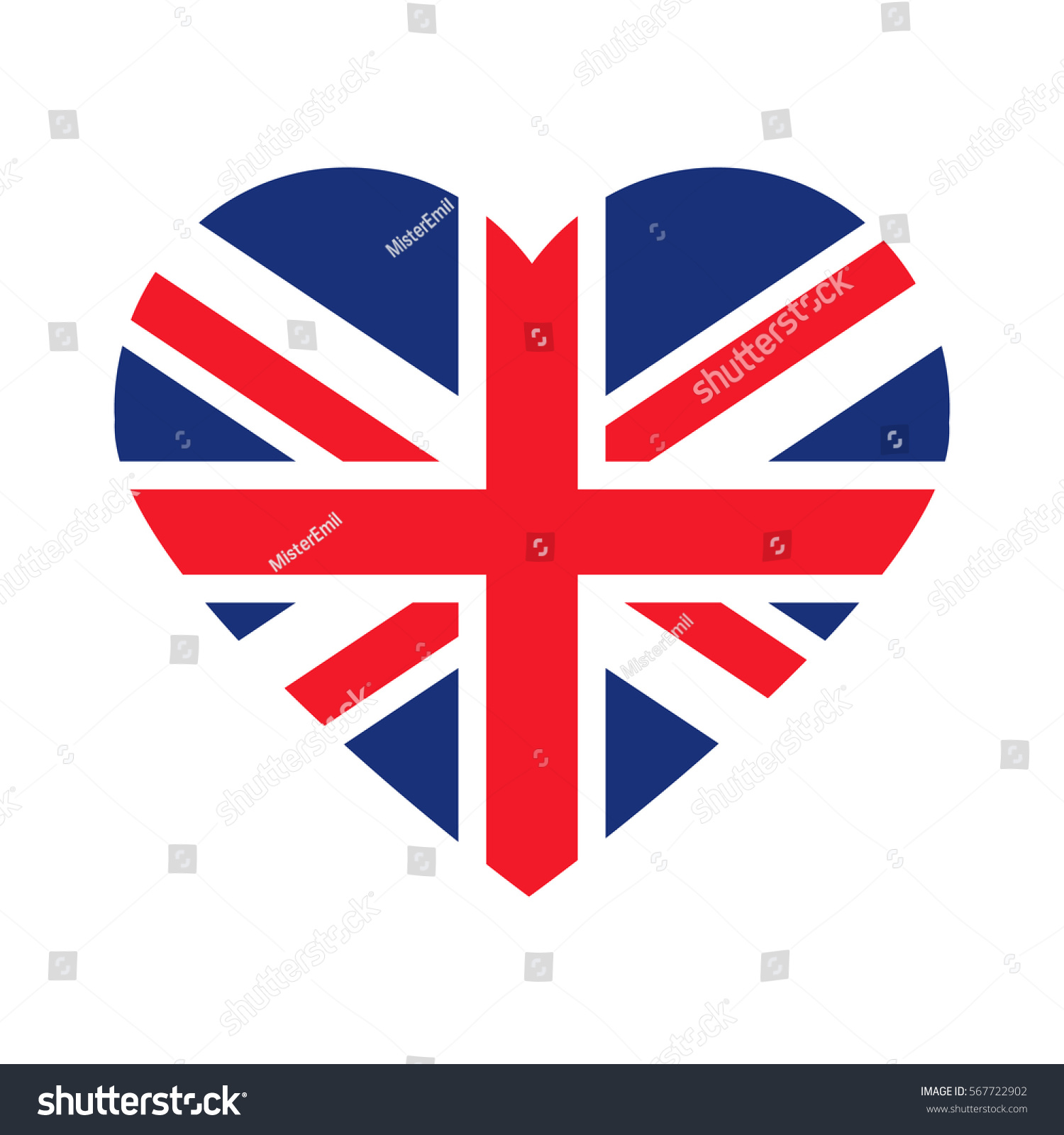 SVG of united kingdom flag heart svg