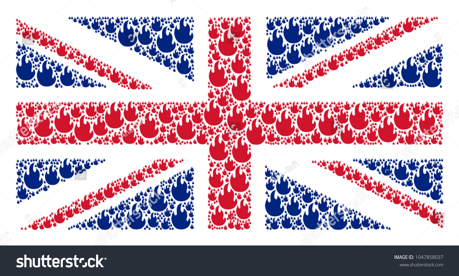 United Kingdom State Flag Concept Organized Stock Vector (Royalty Free ...