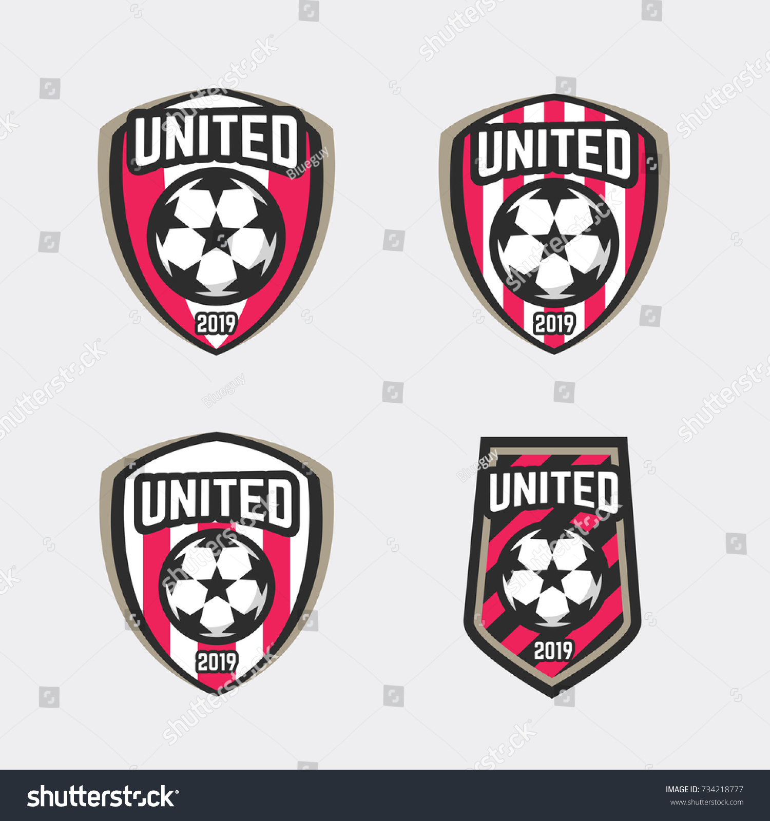 United Soccer Football Badge Logo Vector Stock Vector (Royalty Free ...