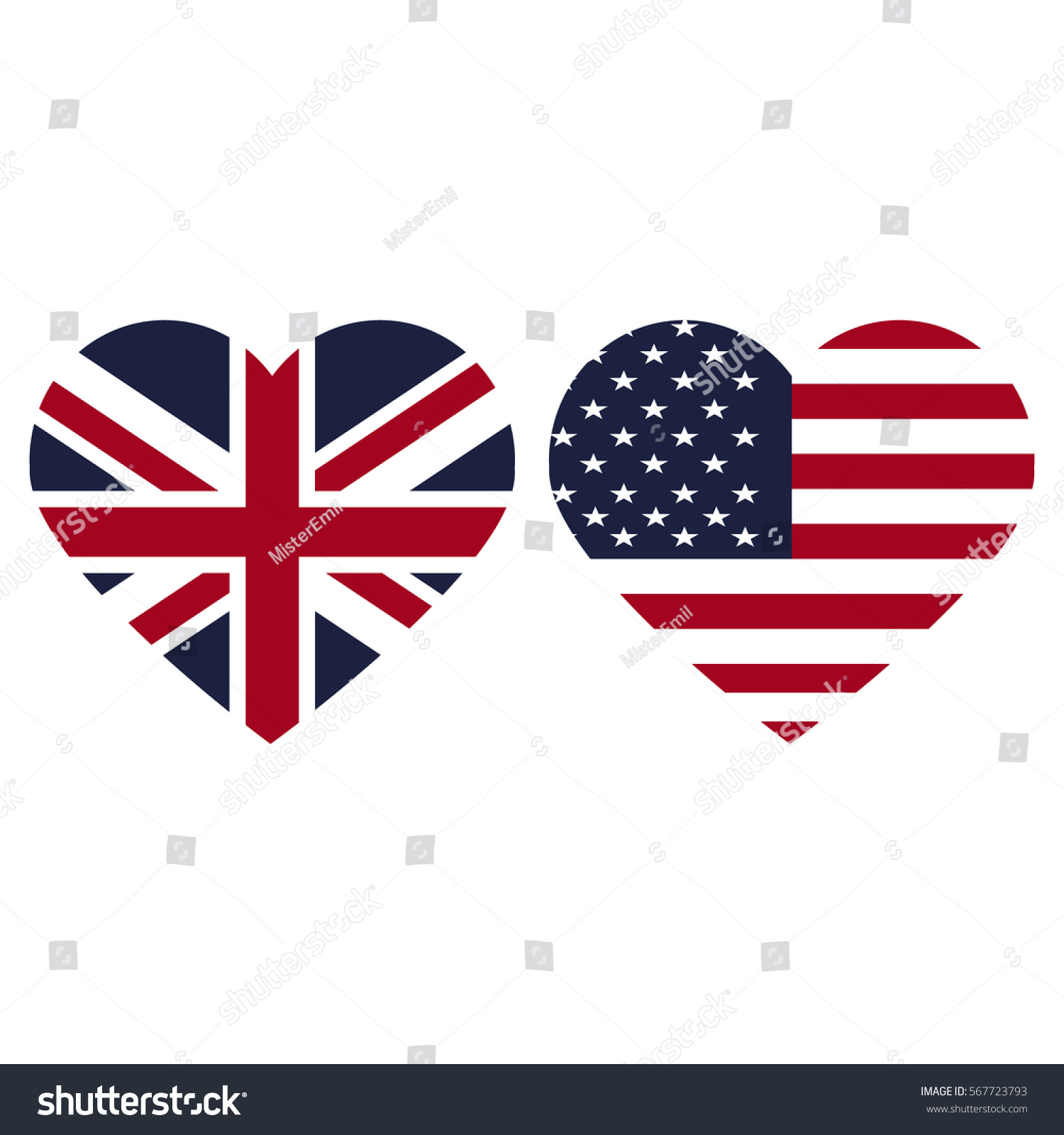 SVG of united states and united kingdom fkag hearts svg