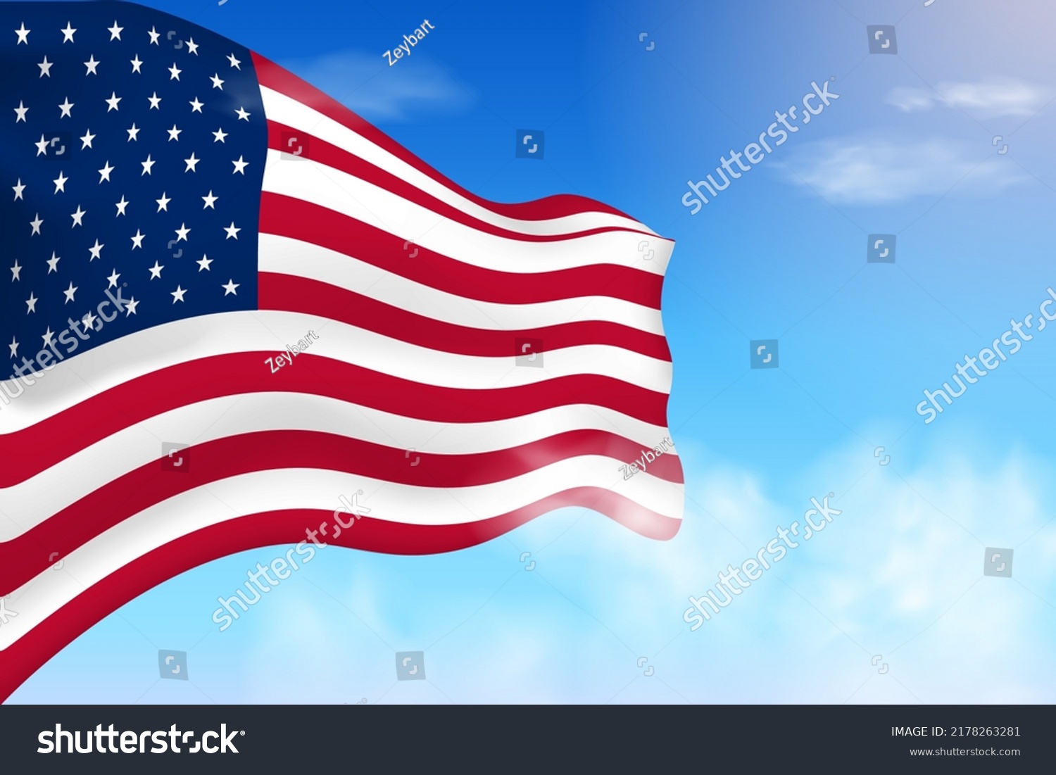 United States Flag Clouds Vector Flag Stock Vector Royalty Free United States Flag Clouds Vector Flag Stock Vector Royalty Free