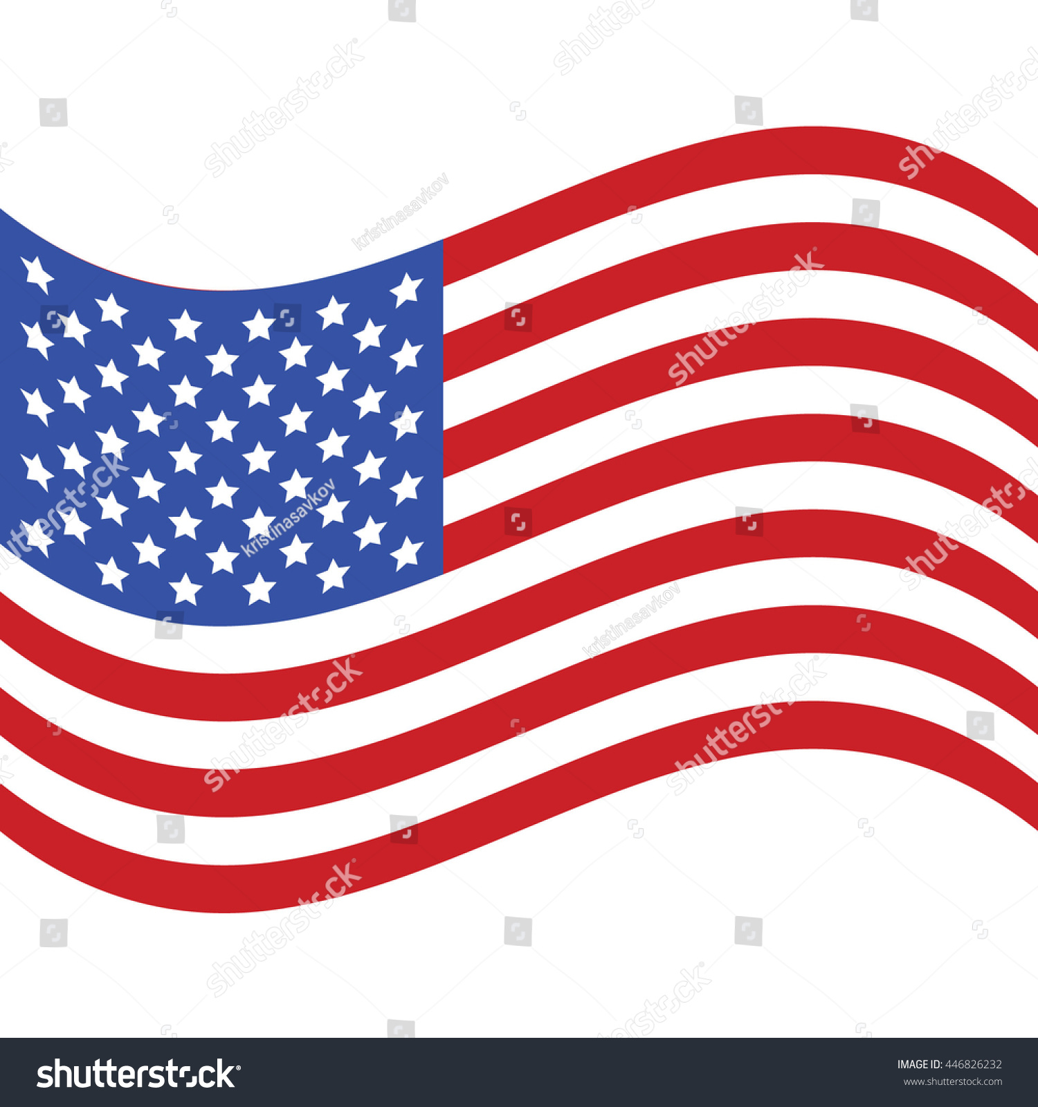 United States Flag. Usa Flag Vector - 446826232 : Shutterstock