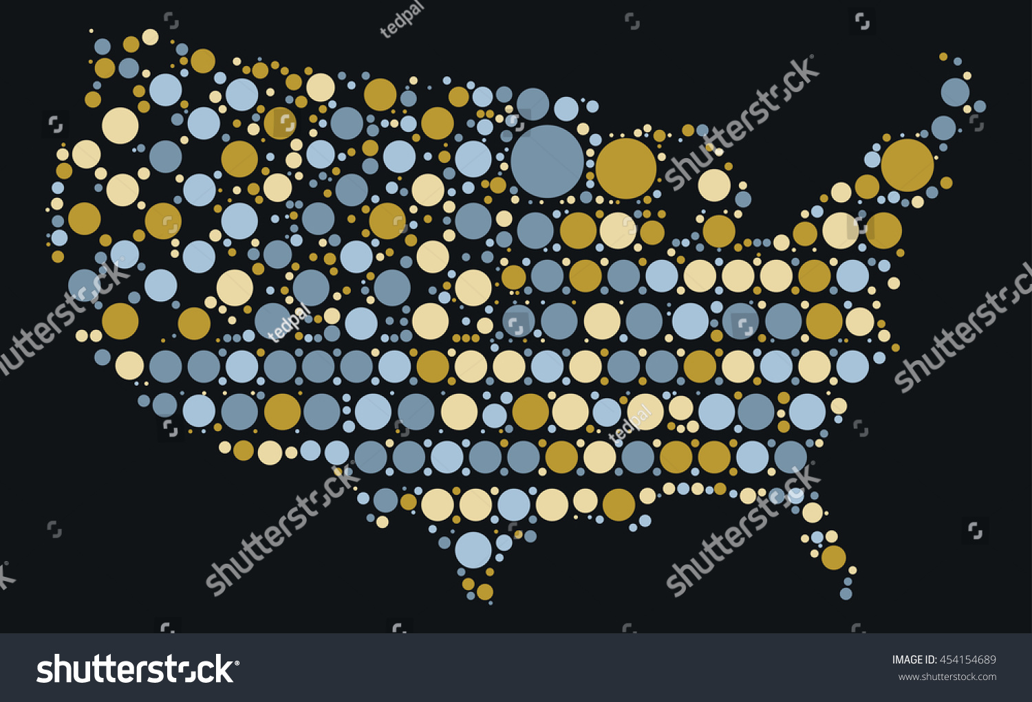 United States Map Shape Vector Design Stock Vector Royalty Free 454154689 Stock Vector United States Map Shape Vector Design By Color Point 454154689
