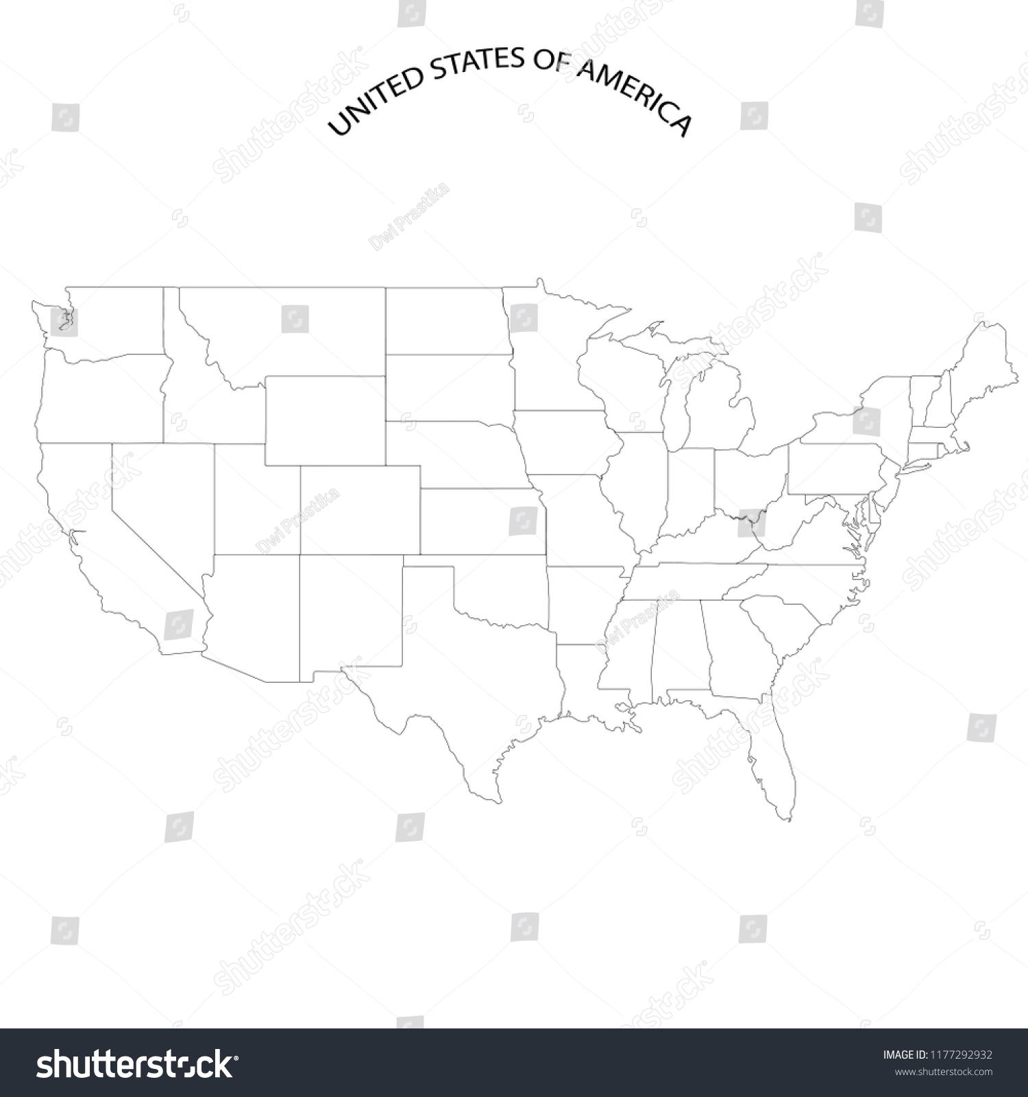 united-states-map-without-state-names-stock-vector-royalty-free