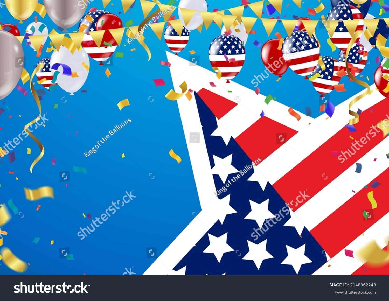 United States America Banner Happy Background Stock Vector (Royalty ...