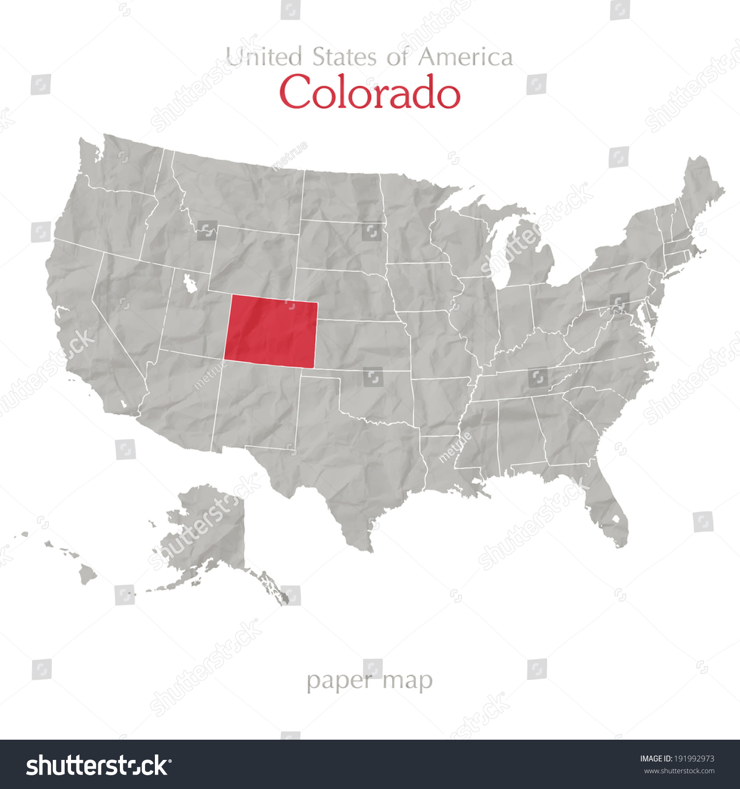 Colorado On Map Of America United States America Map Colorado Territory Stock Vector (Royalty Free)  191992973 | Shutterstock