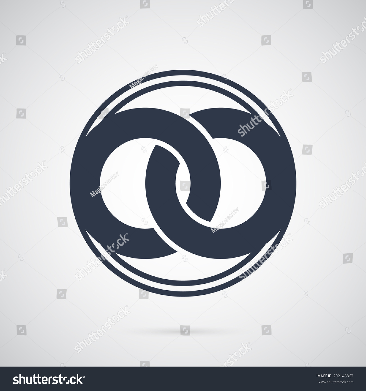 United Two Abstract Rings To Create A Symbol Of Infinity, Logo Template ...
