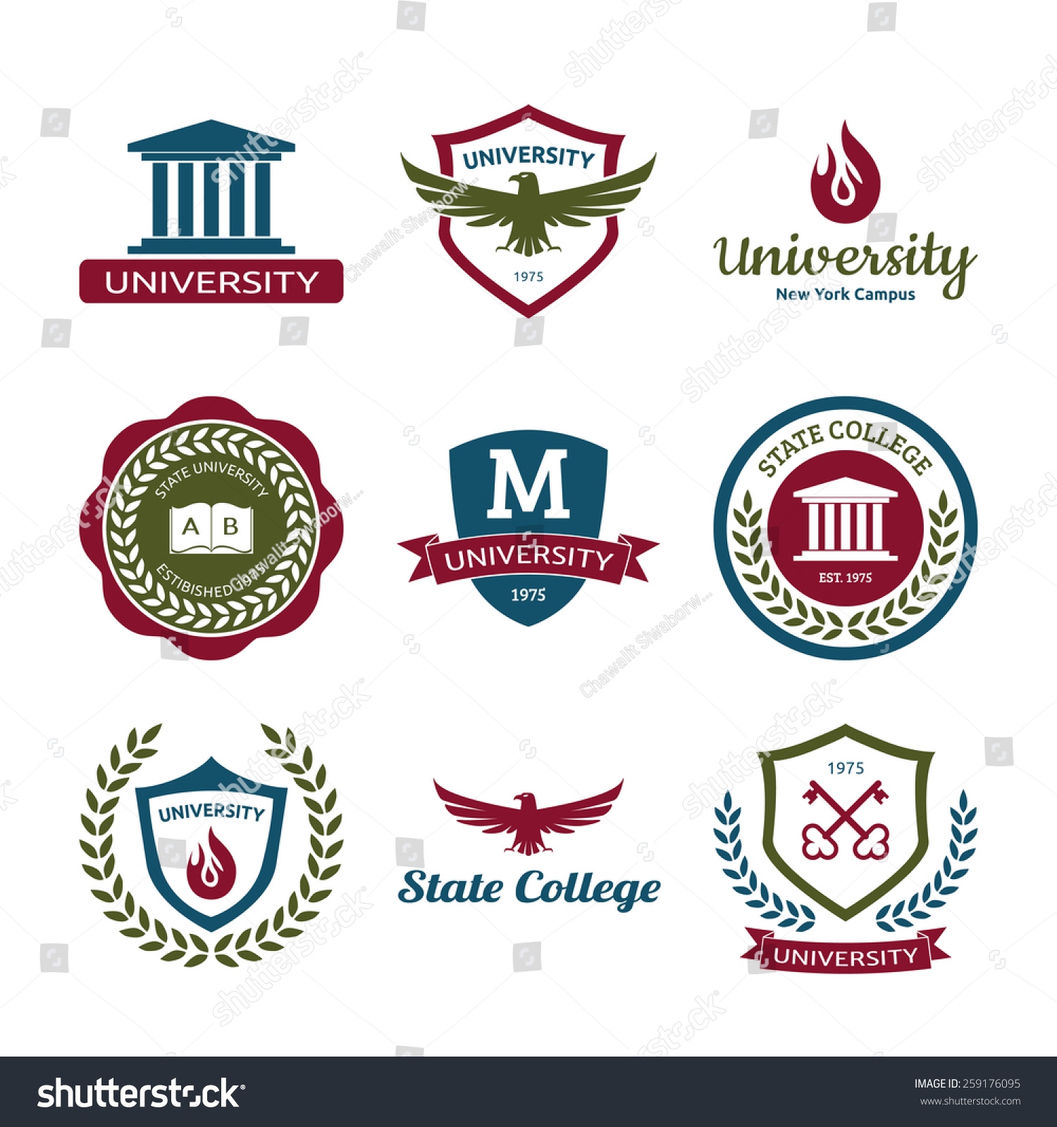 University College School Logo Emblems Stock Vector 259176095 ...