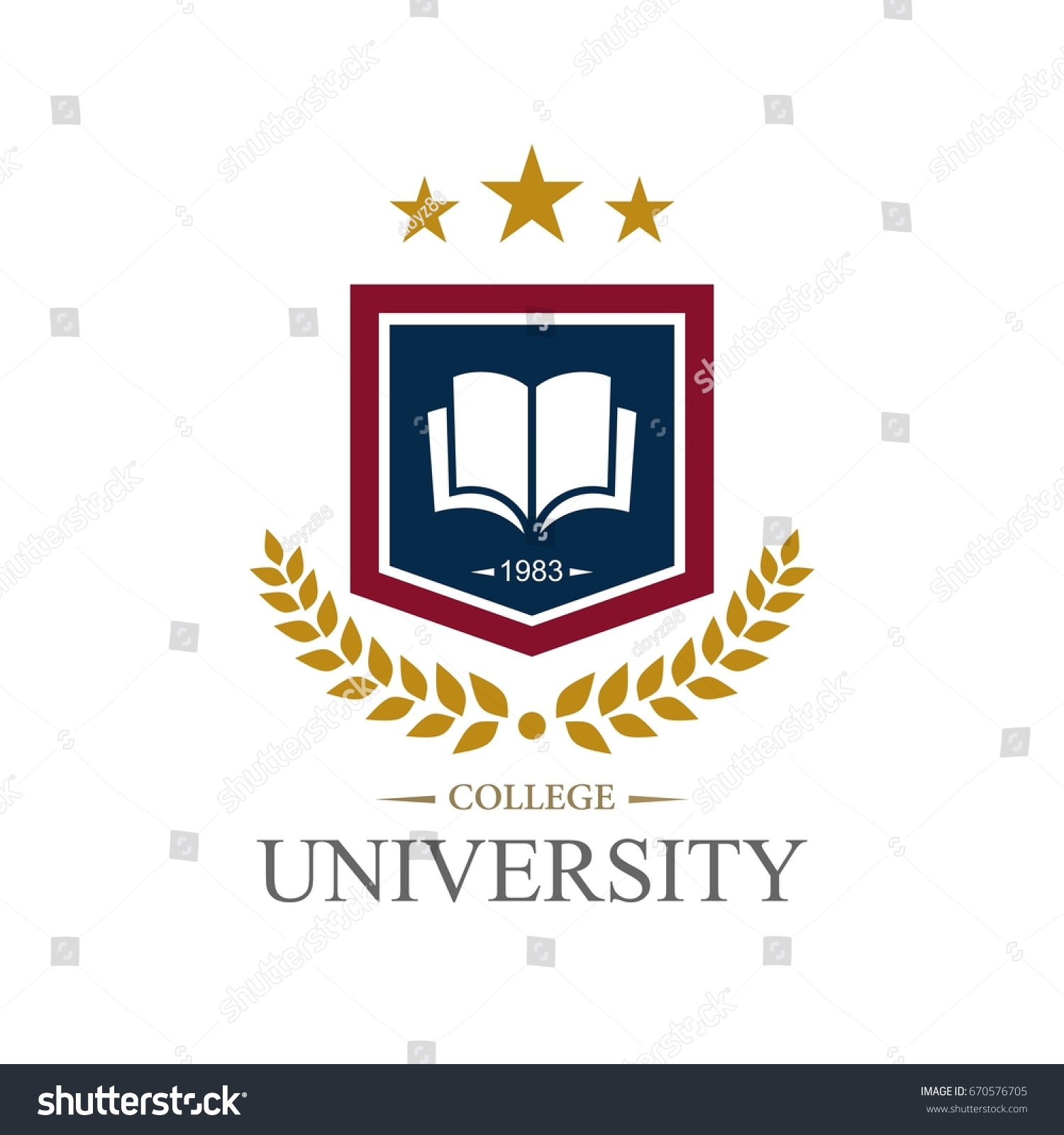 University Education Logo Design Stock Vector (Royalty Free) 670576705 ...