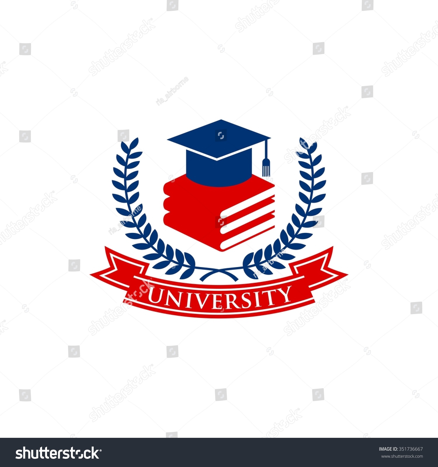 University Education Logo Template Stock Vector Illustration 351736667 ...