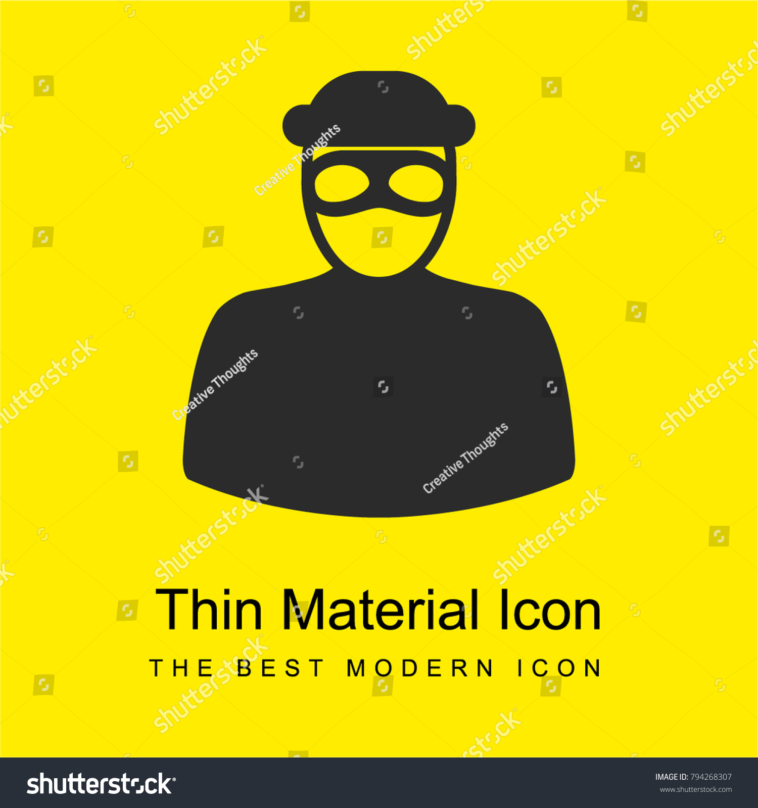 Download Unrecognizable Robber Eyes Mask Bright Yellow Stock Vector Royalty Free 794268307 Yellowimages Mockups