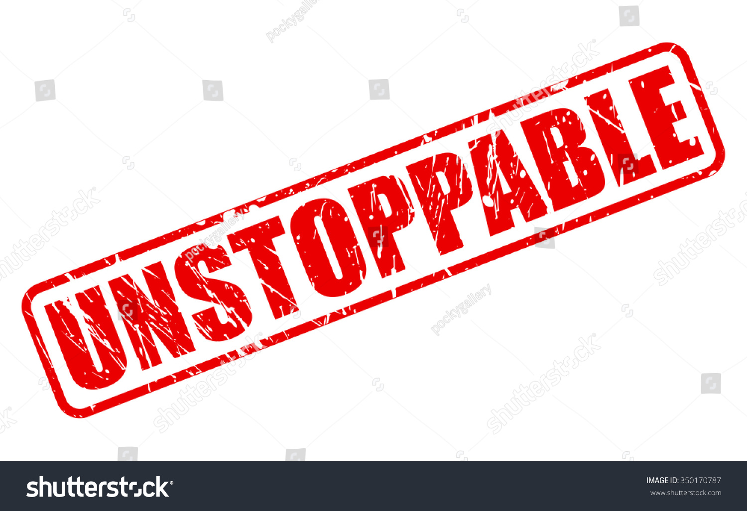 Unstoppable Red Stamp Text On White Stock Vector Royalty Free 350170787