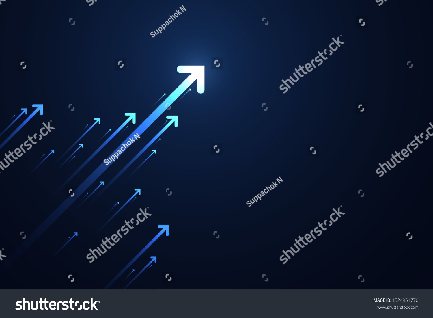 Light Arrows Speed Lines On Dark Stock Vector (Royalty Free) 1524951770 ...