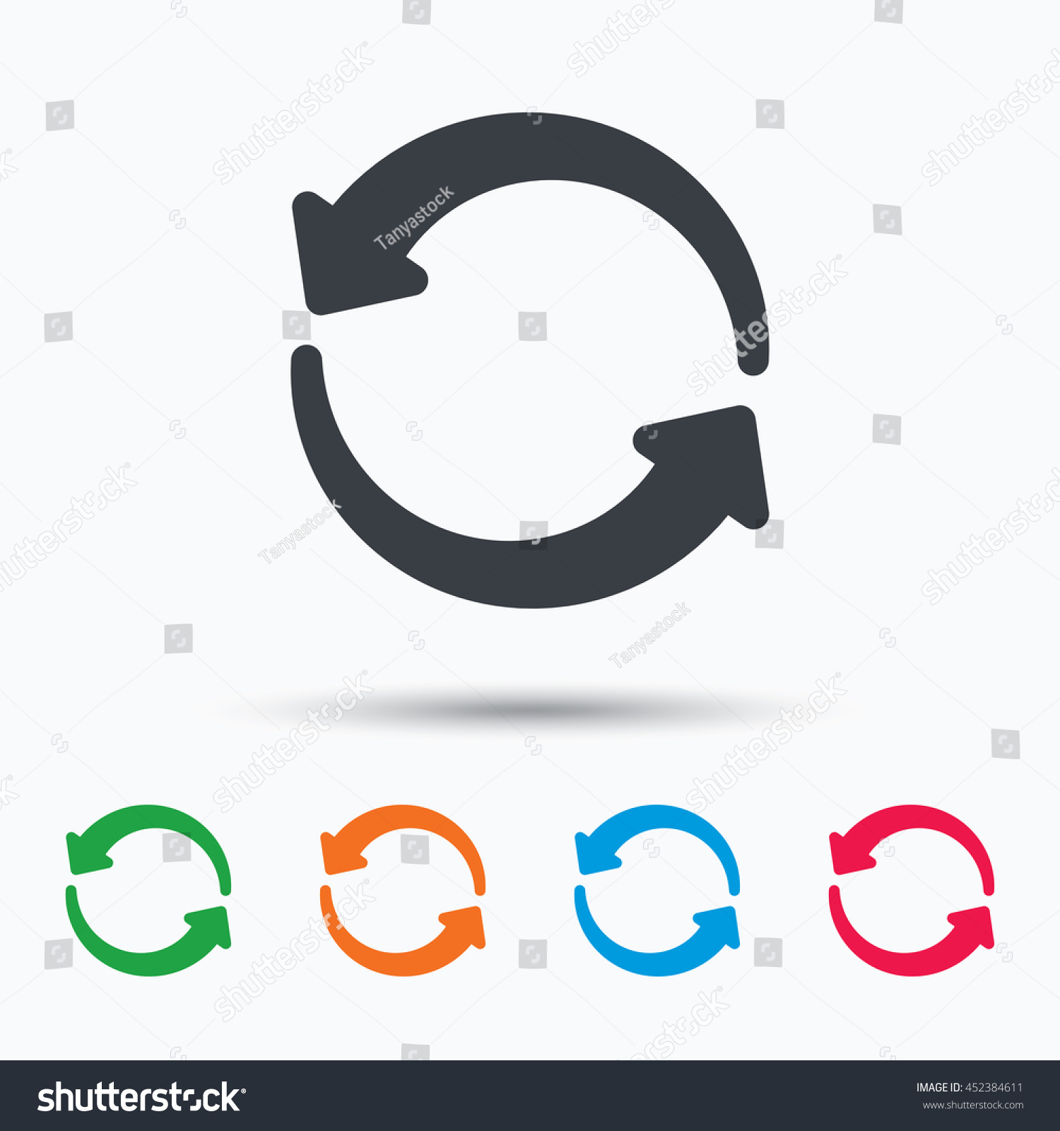 Update Icon Refresh Repeat Symbol Colored Stock Vector 452384611 ...